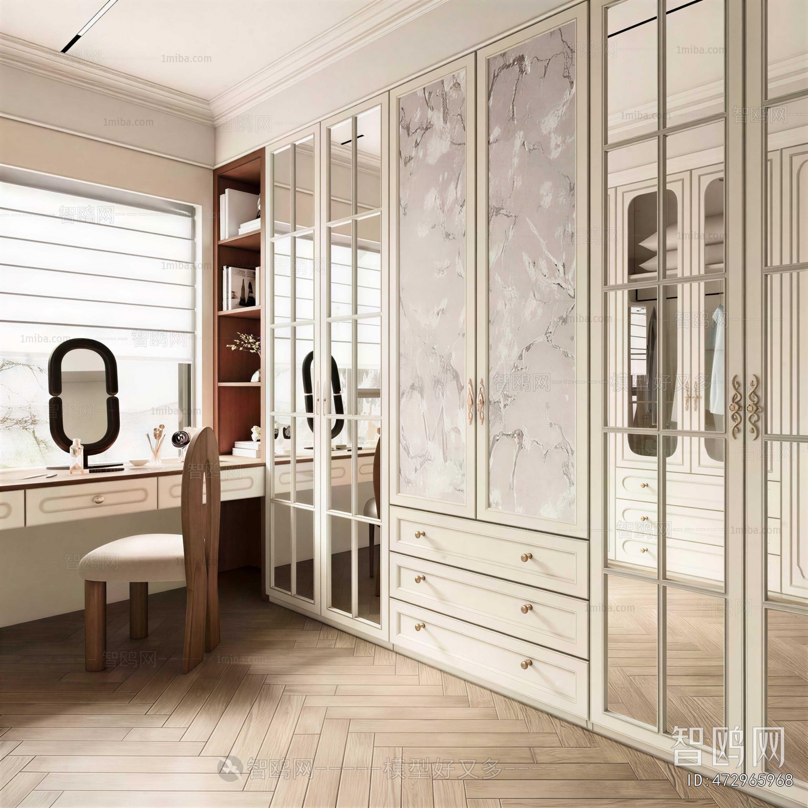 Simple European Style Clothes Storage Area