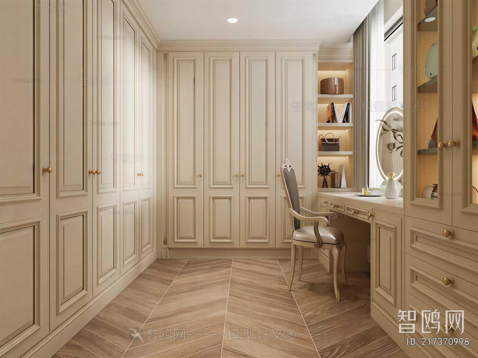 Simple European Style Clothes Storage Area