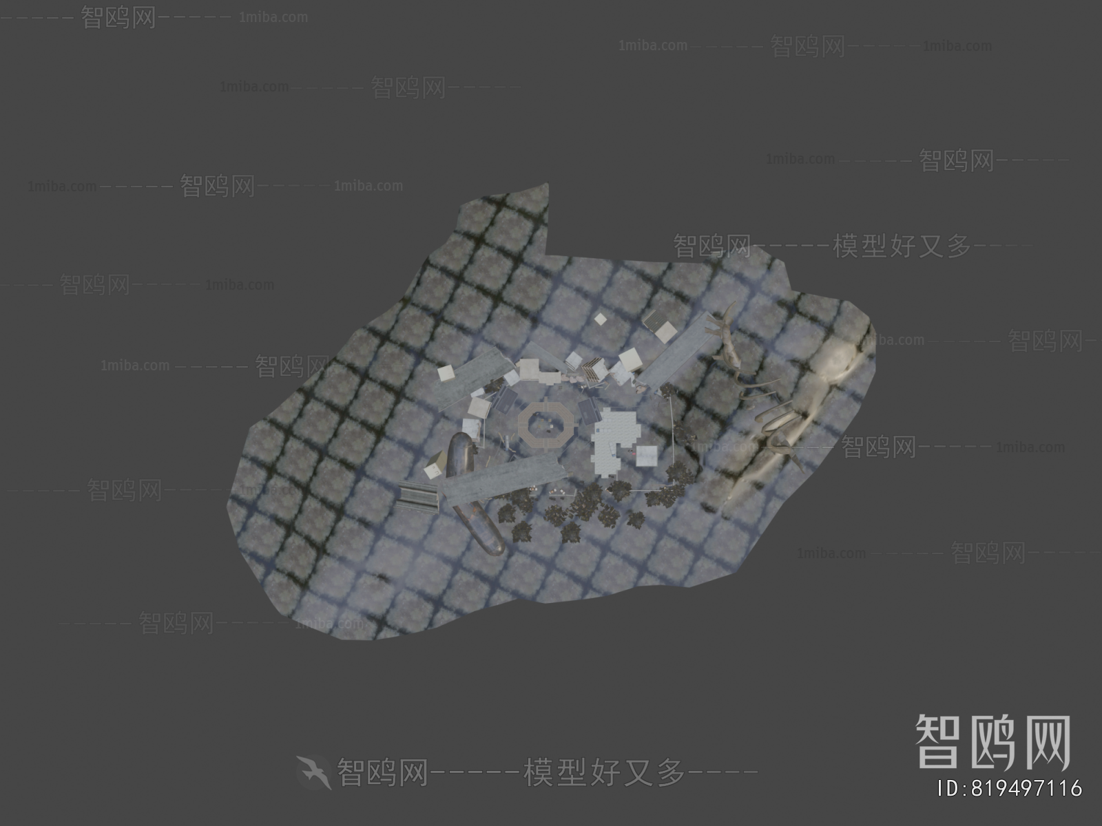 Modern Architectural Bird's-eye View Planning