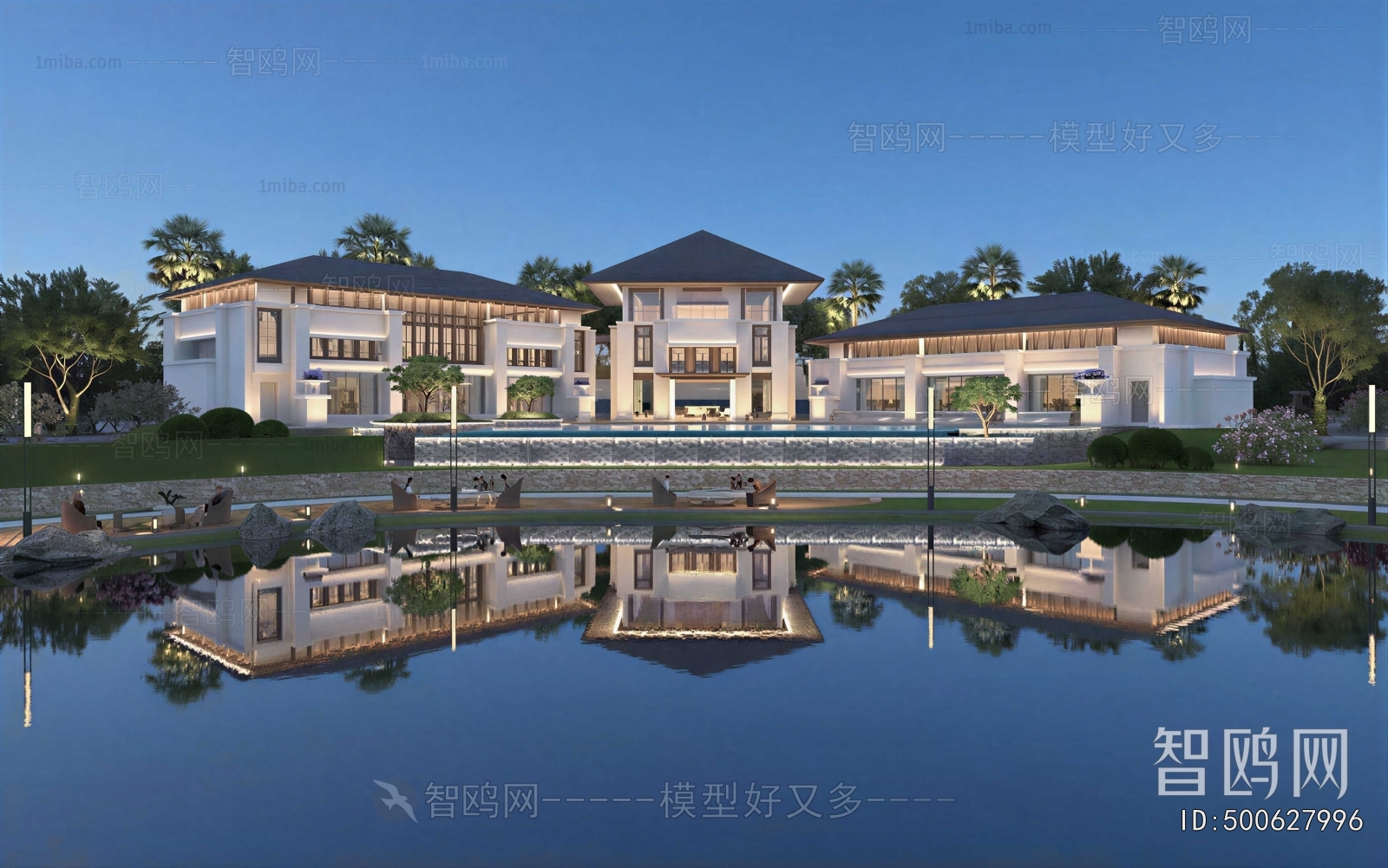 New Chinese Style Appearance Of Commercial Building