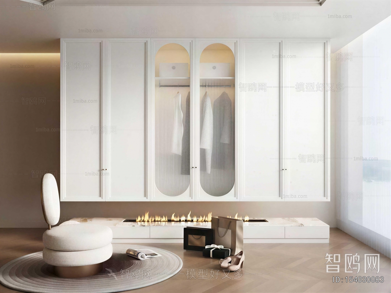 Modern Clothes Storage Area