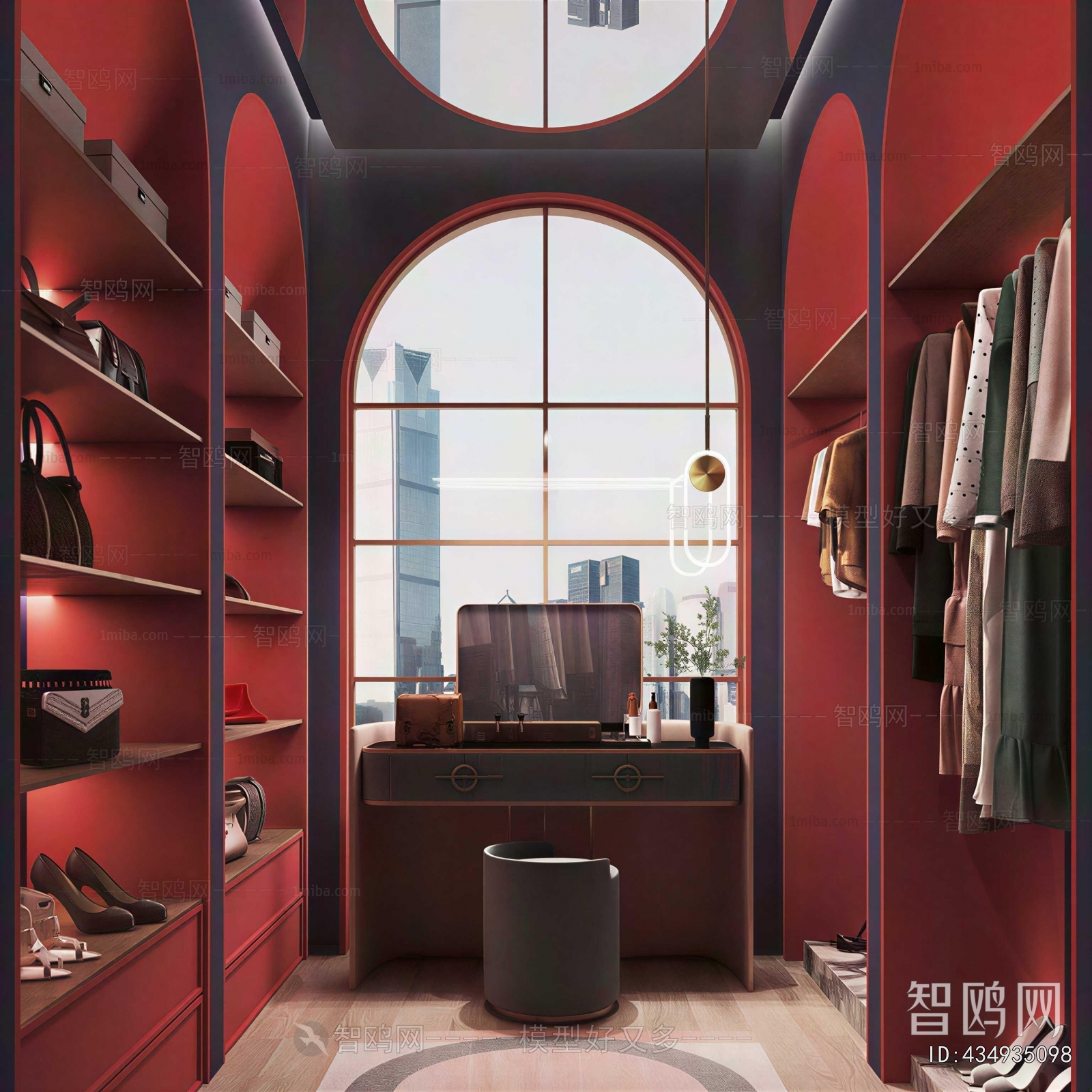 Simple European Style Clothes Storage Area