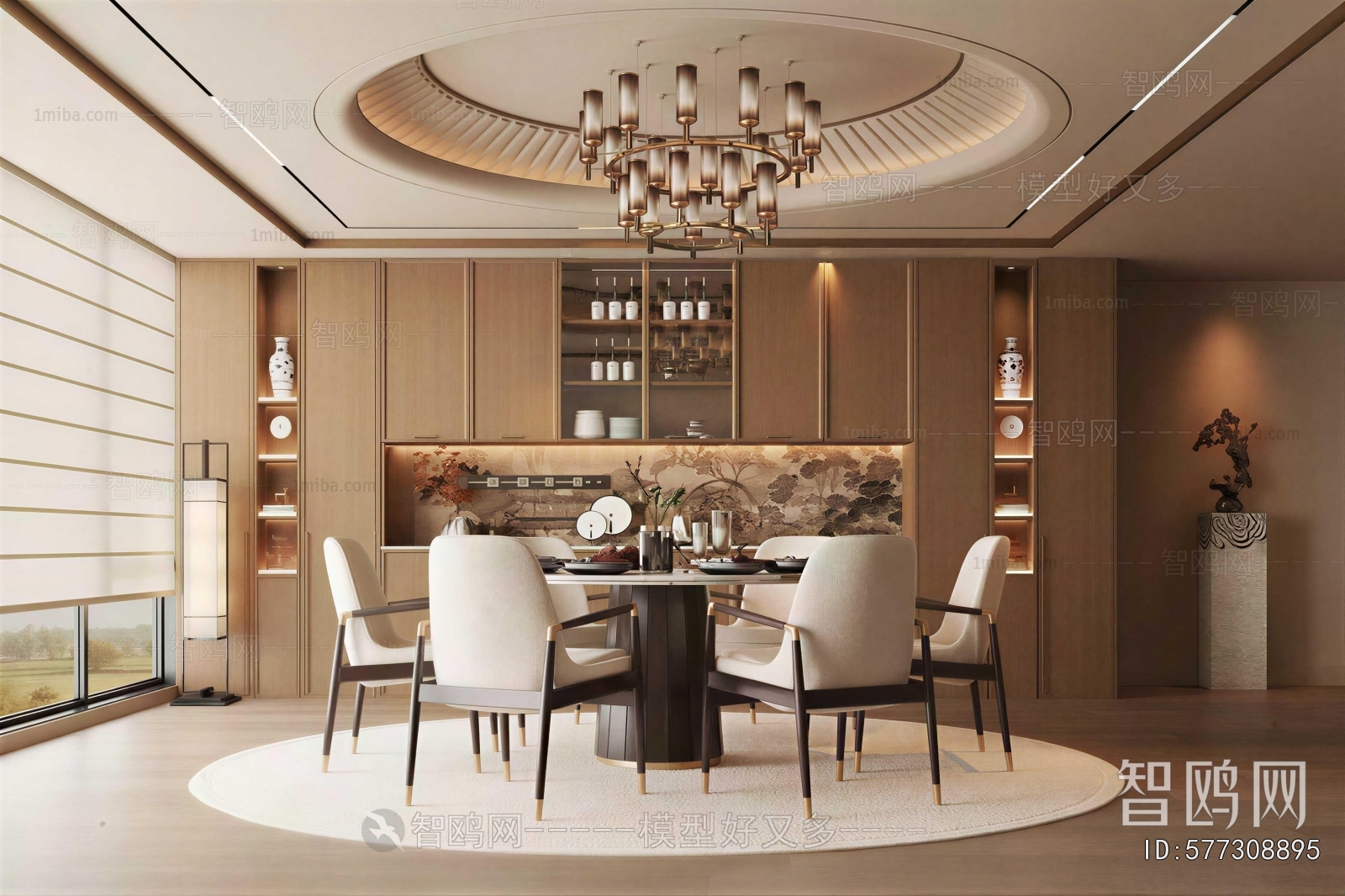 New Chinese Style Dining Room