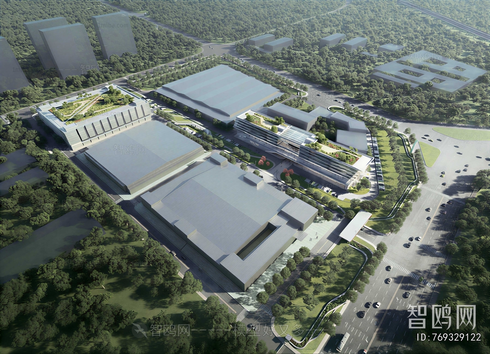 Modern Architectural Bird's-eye View Planning