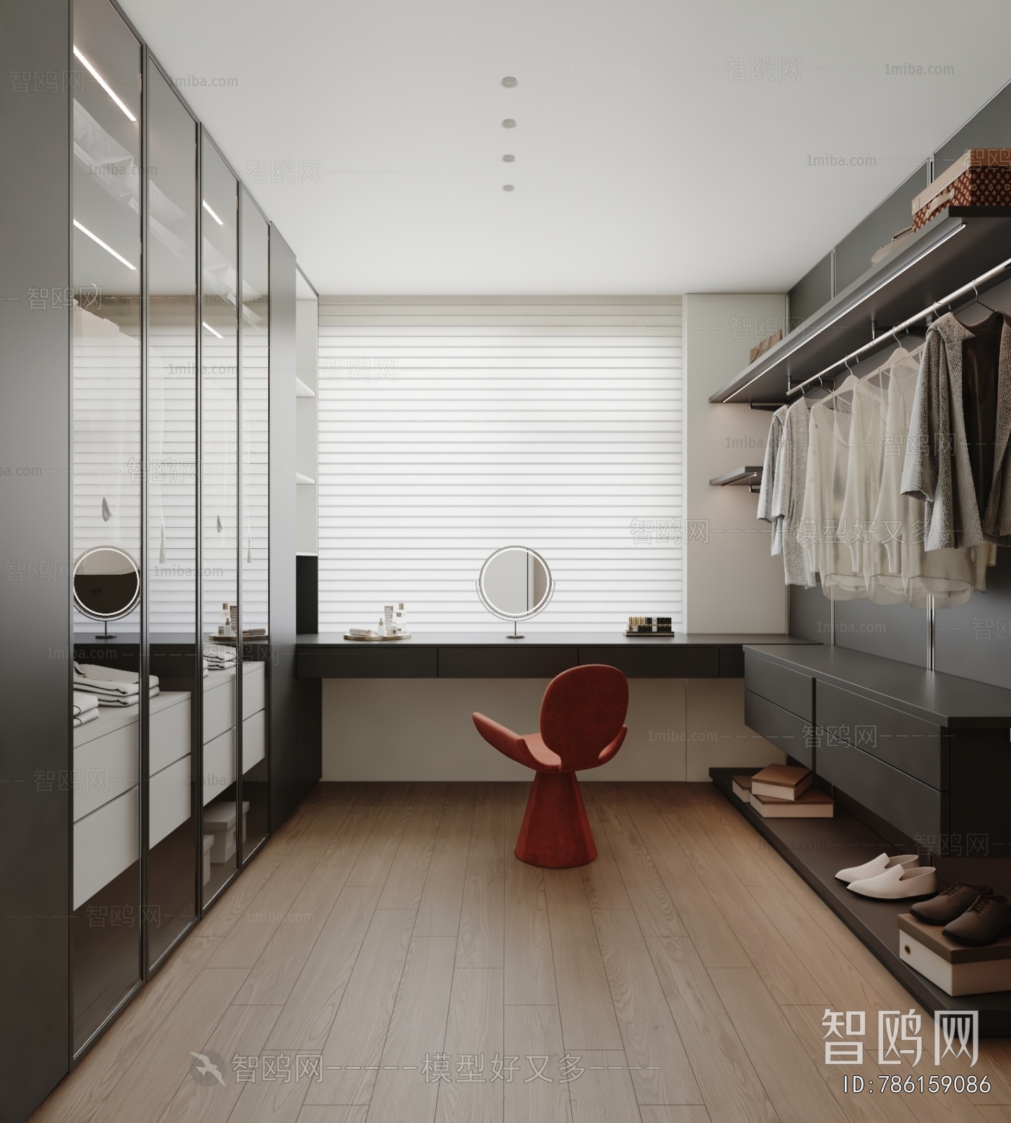 Modern Clothes Storage Area