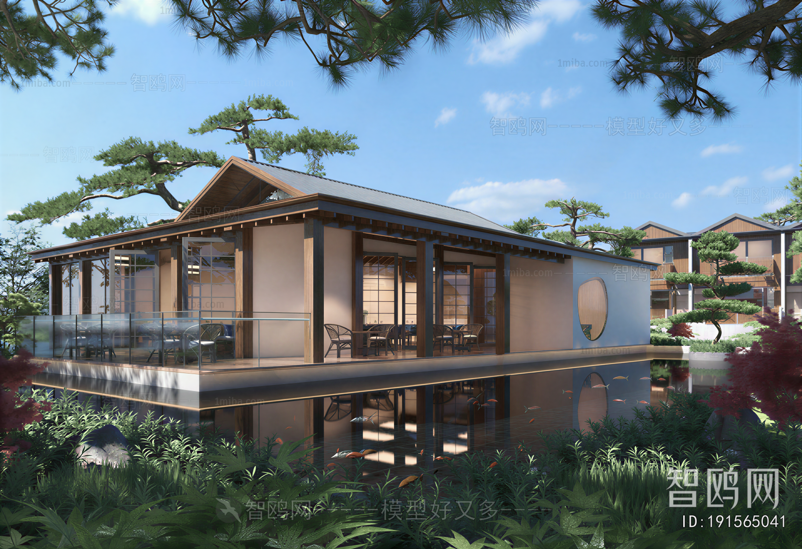 New Chinese Style Appearance Of Commercial Building