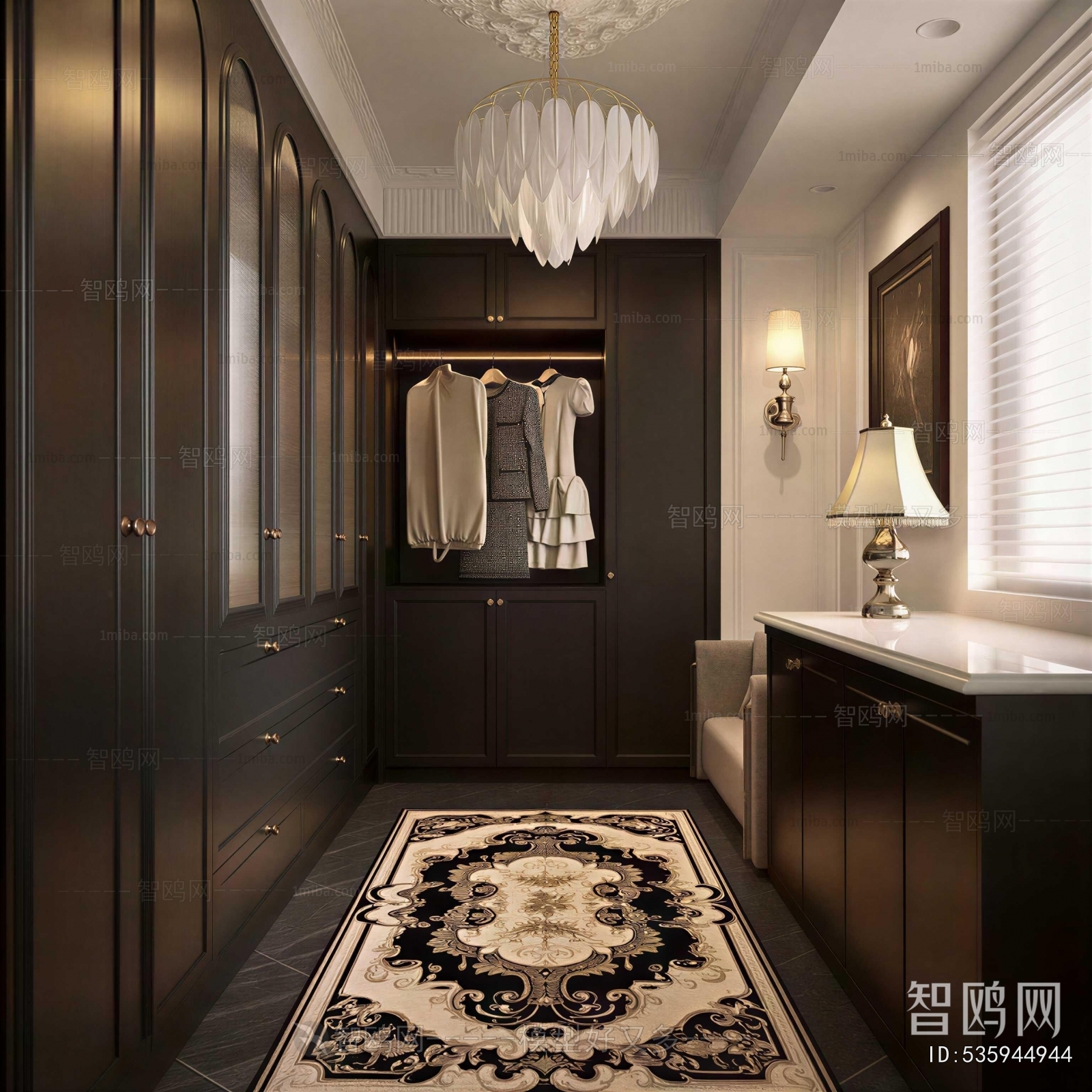 French Style Clothes Storage Area