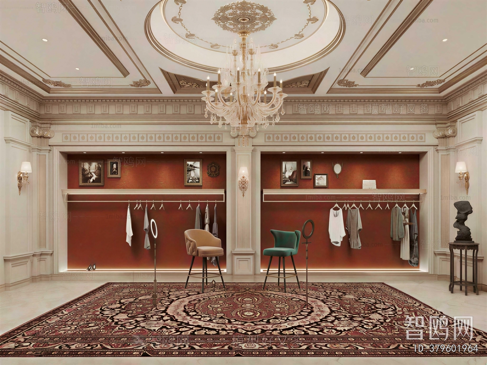 European Style Clothes Storage Area