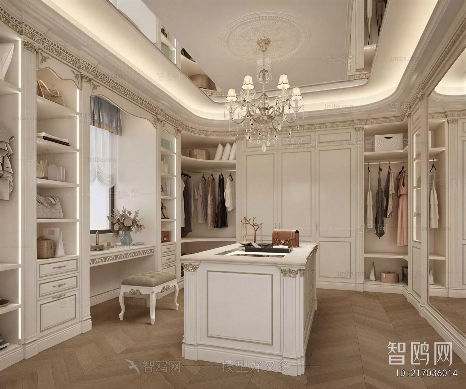French Style Clothes Storage Area