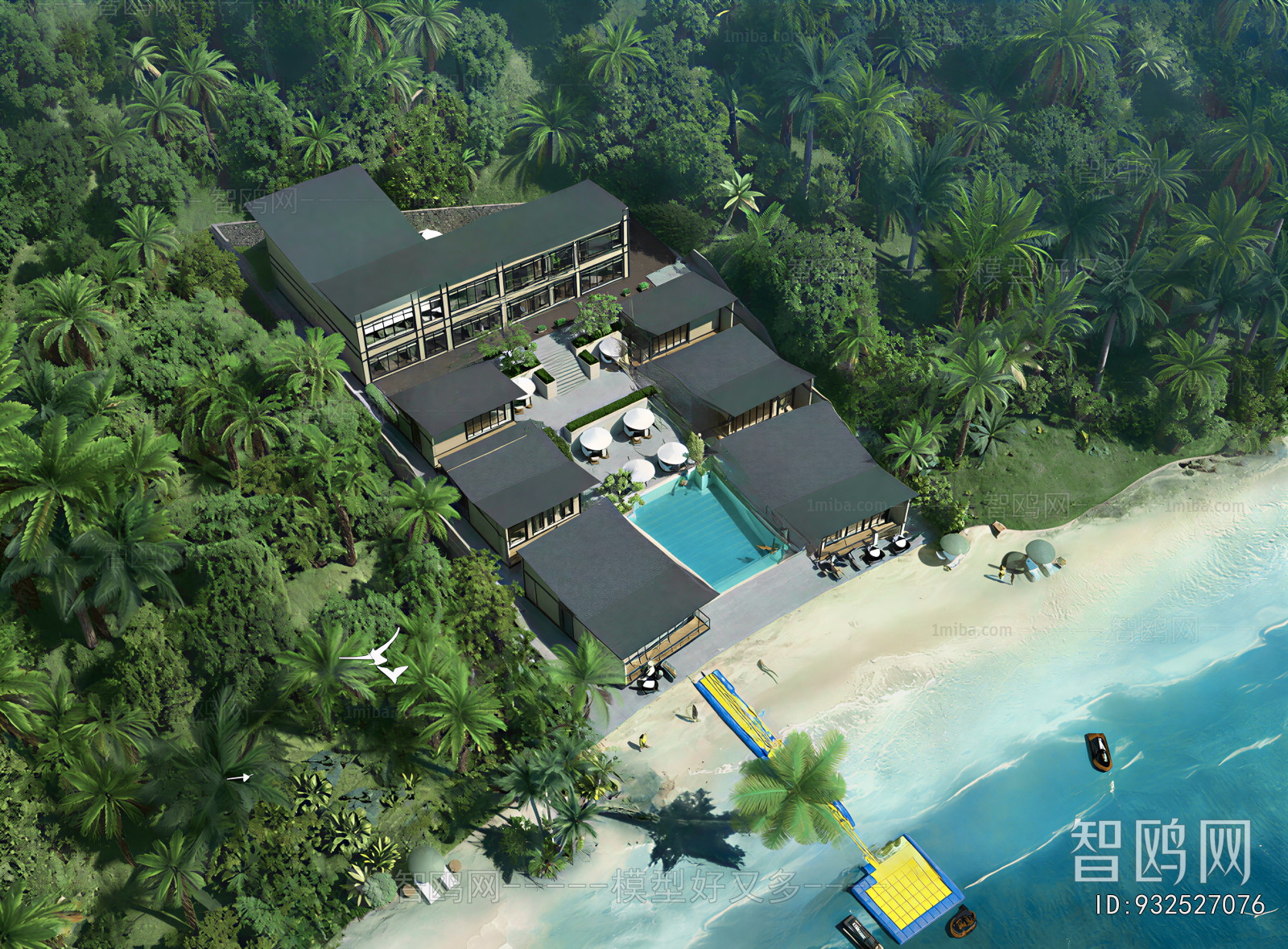 Modern Architectural Bird's-eye View Planning