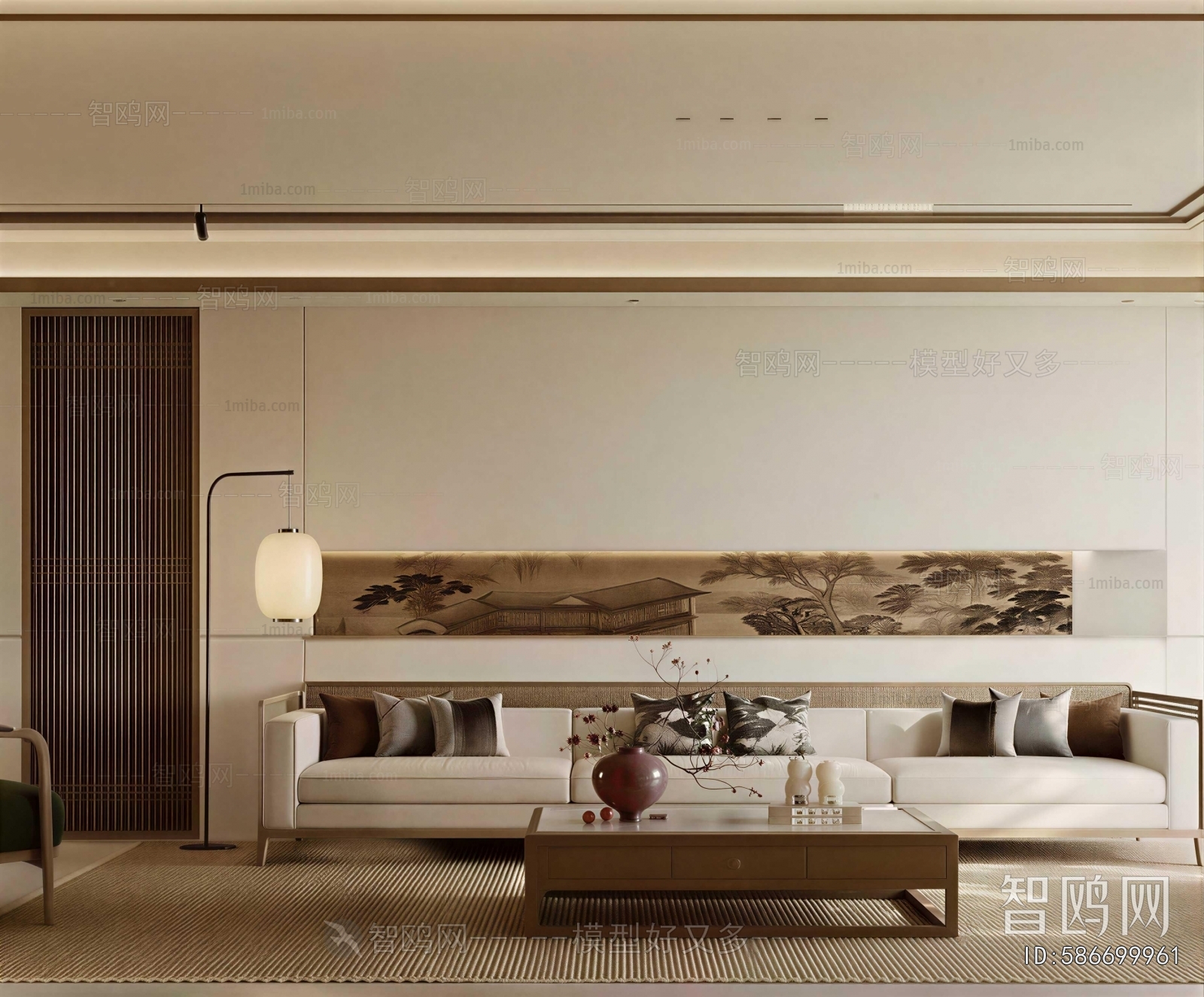 New Chinese Style A Living Room