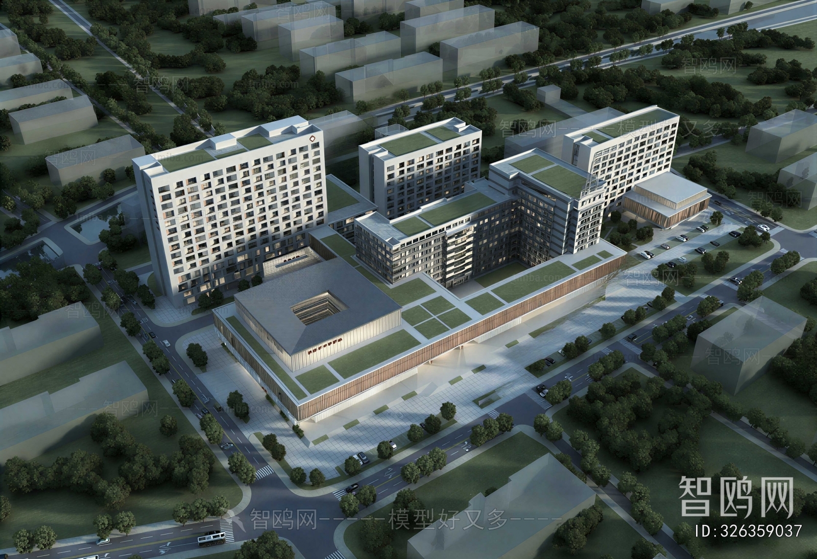 Modern Architectural Bird's-eye View Planning