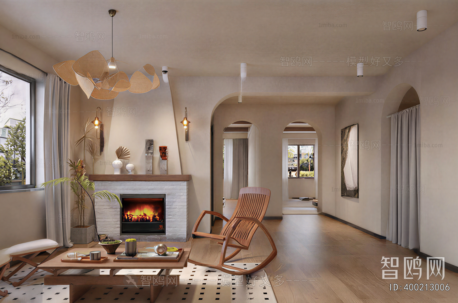 Wabi-sabi Style A Living Room