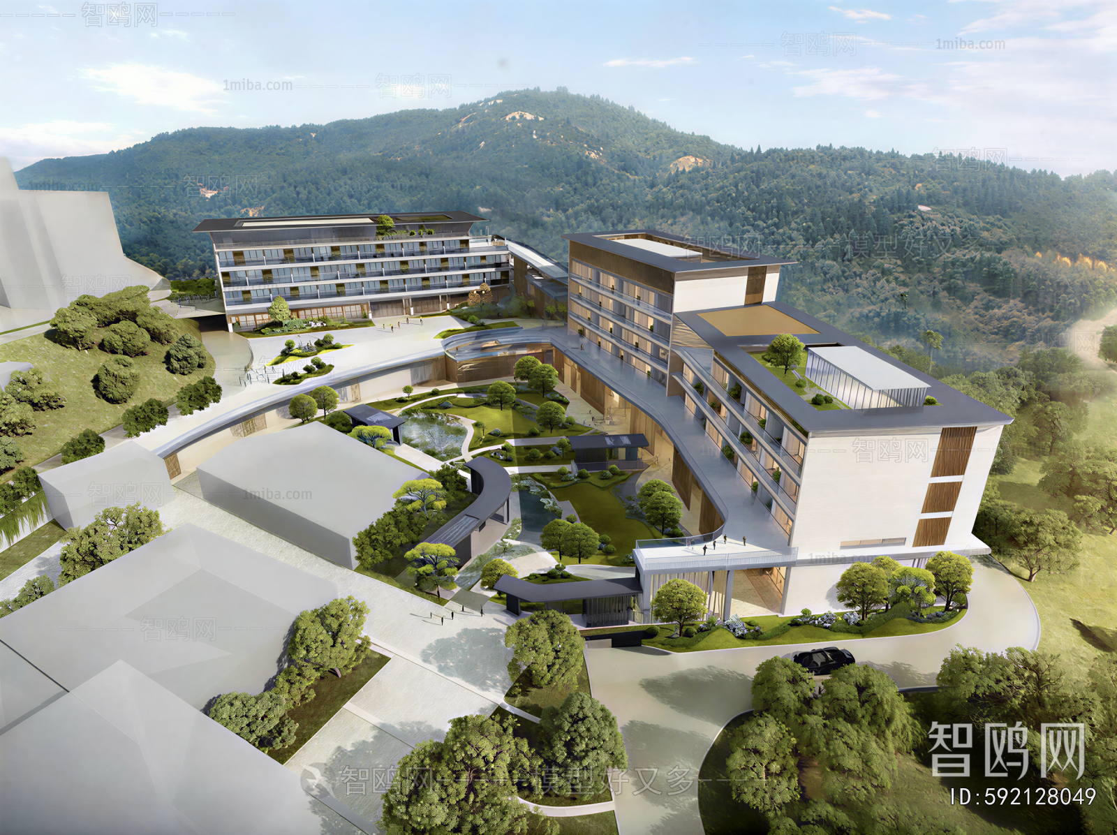 Modern Architectural Bird's-eye View Planning