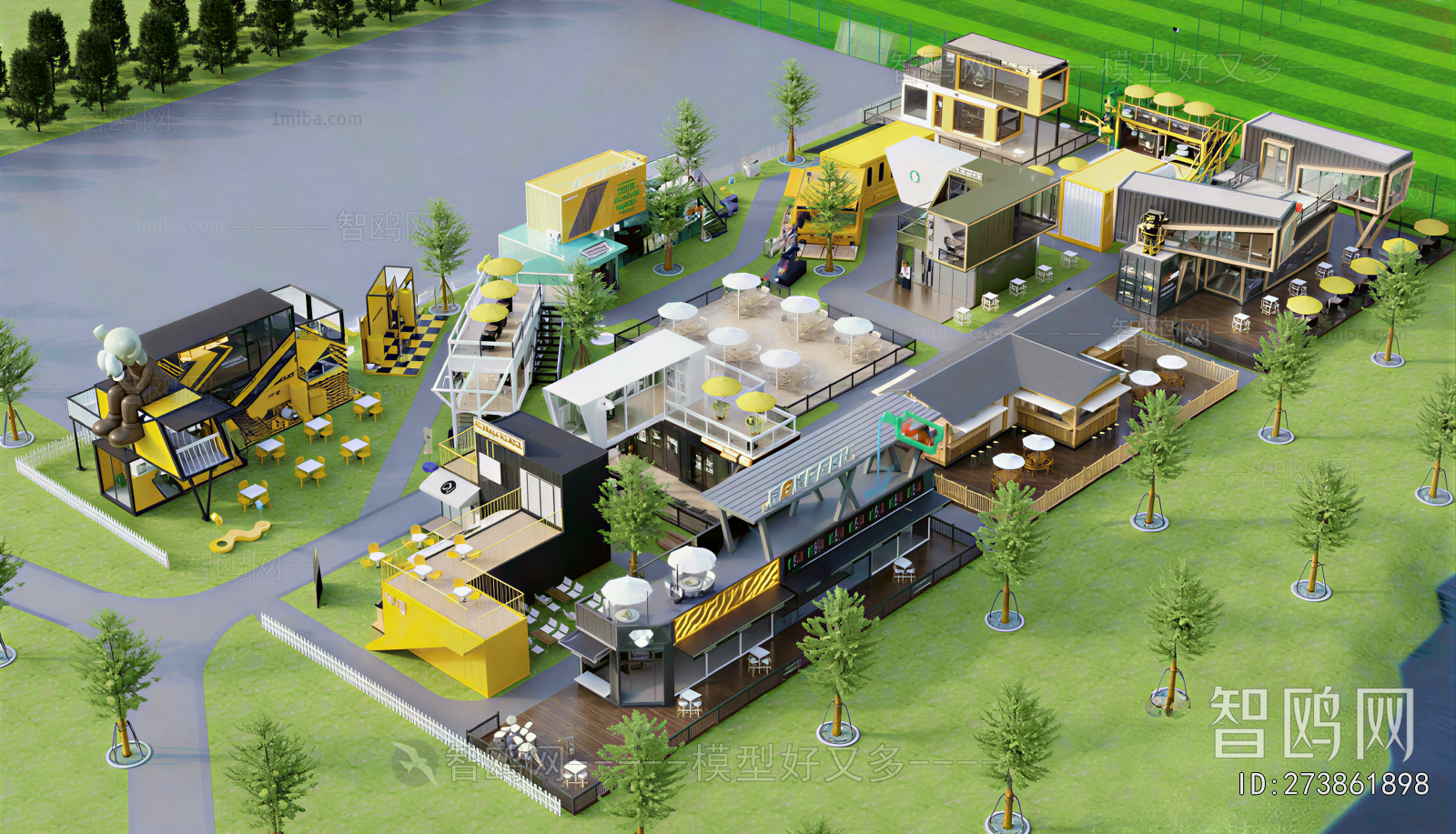 Industrial Style Architectural Bird's-eye View Planning