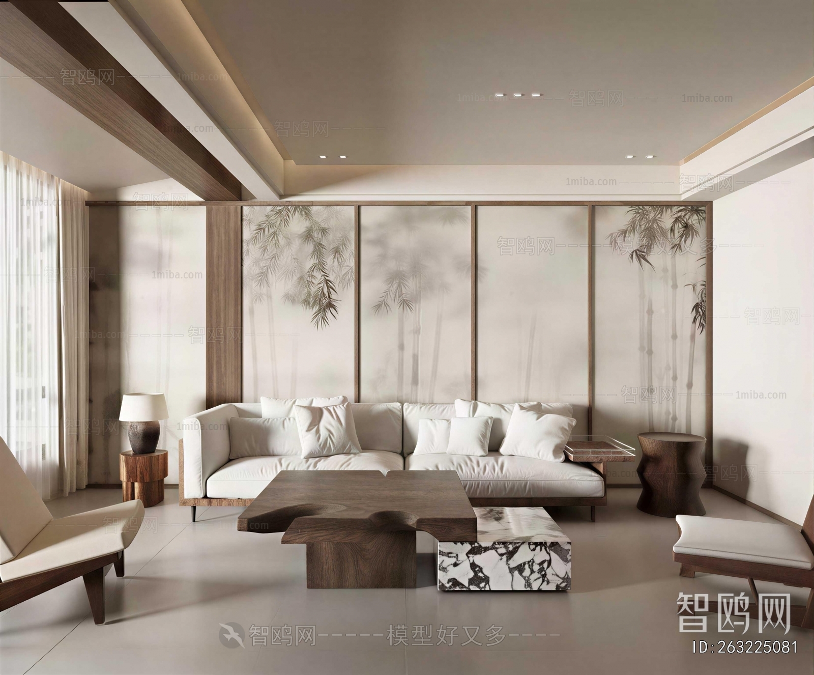 New Chinese Style A Living Room