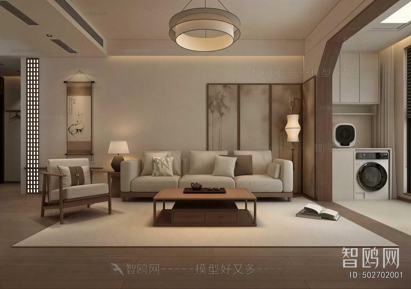 New Chinese Style A Living Room