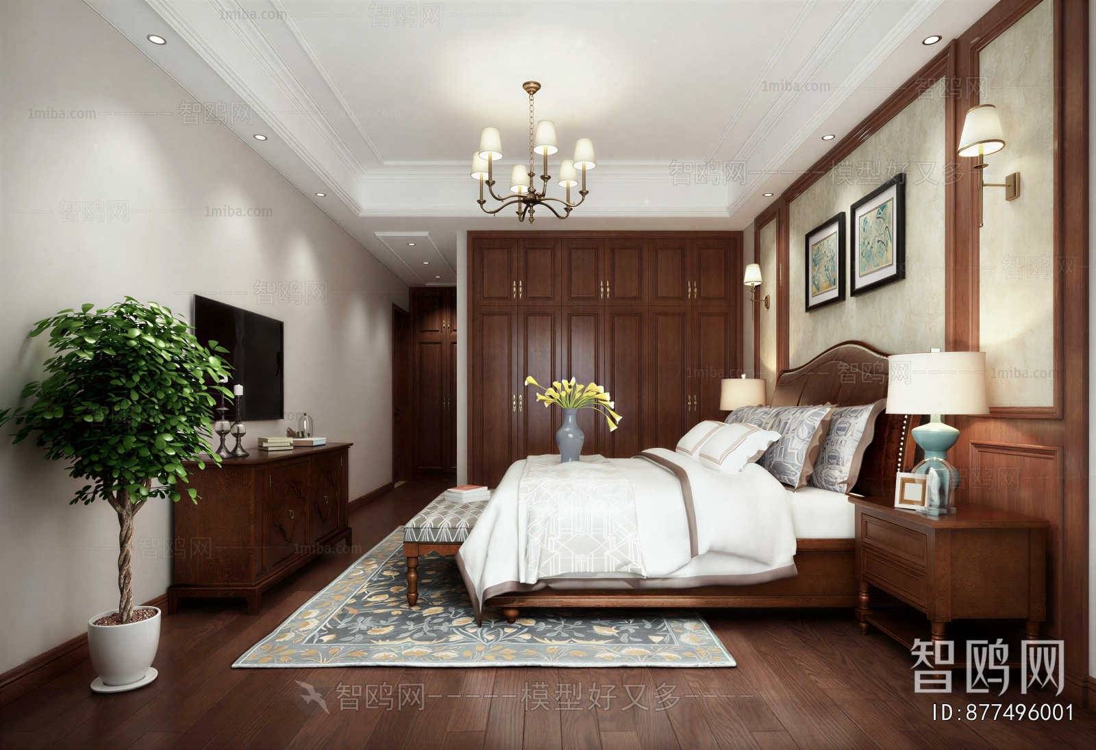 New Chinese Style Bedroom