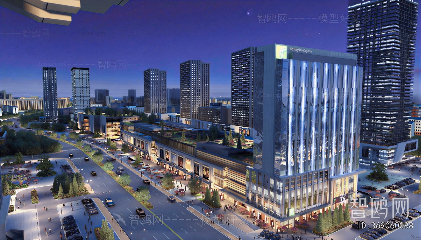 Modern Architectural Bird's-eye View Planning