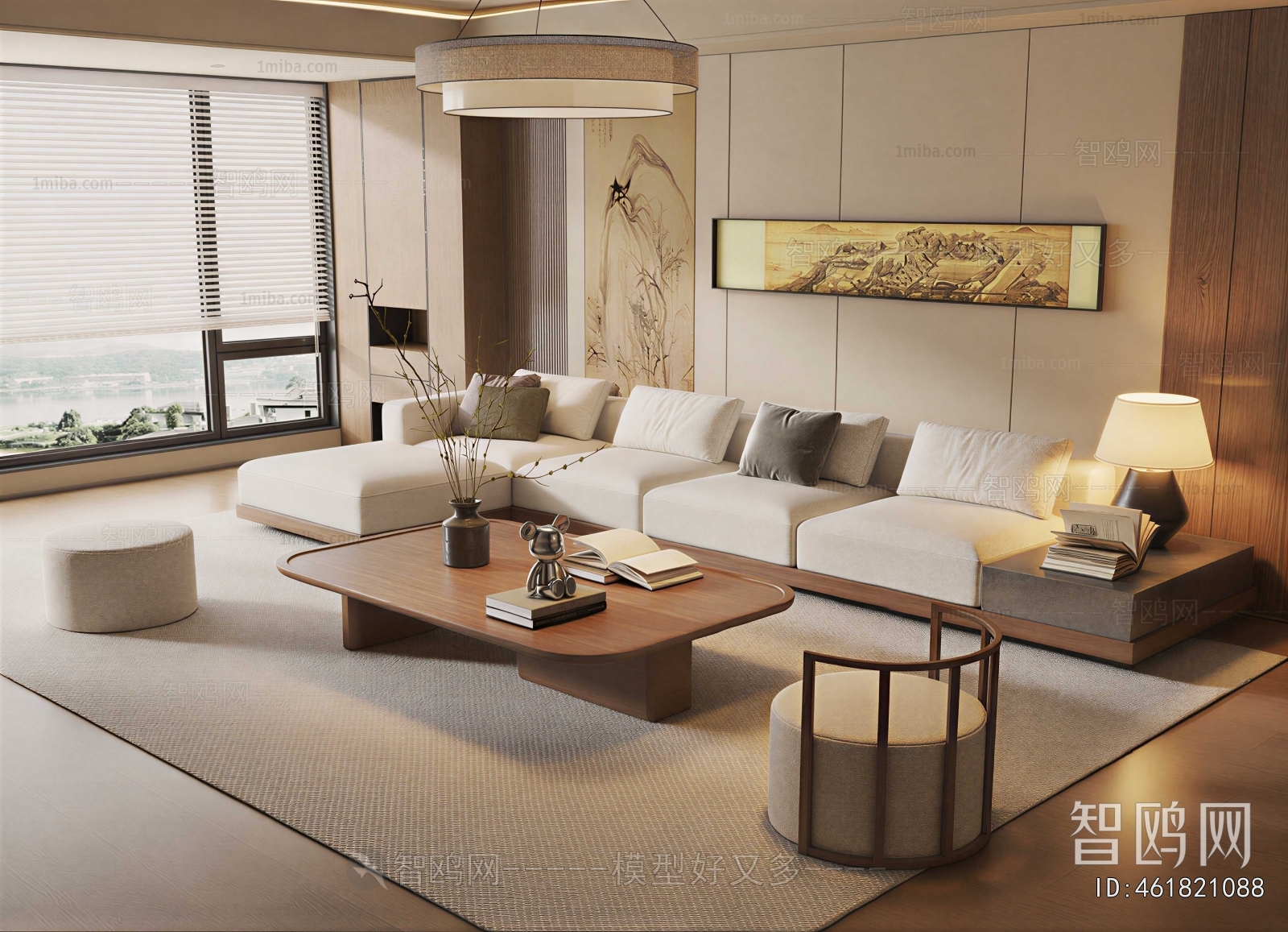 New Chinese Style A Living Room