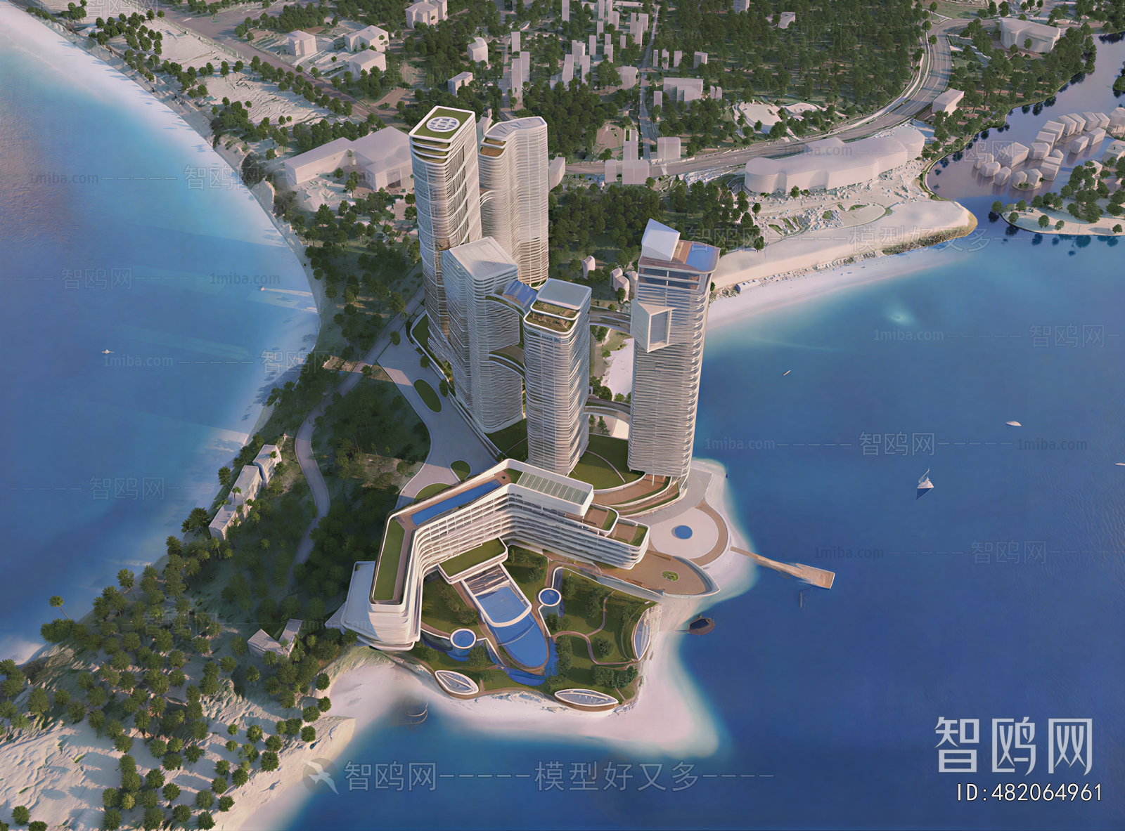 Modern Architectural Bird's-eye View Planning