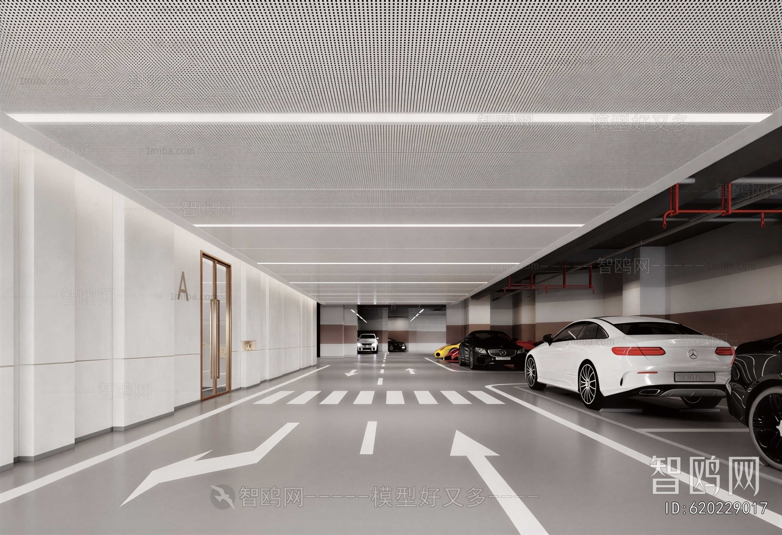 Modern Underground Parking Lot