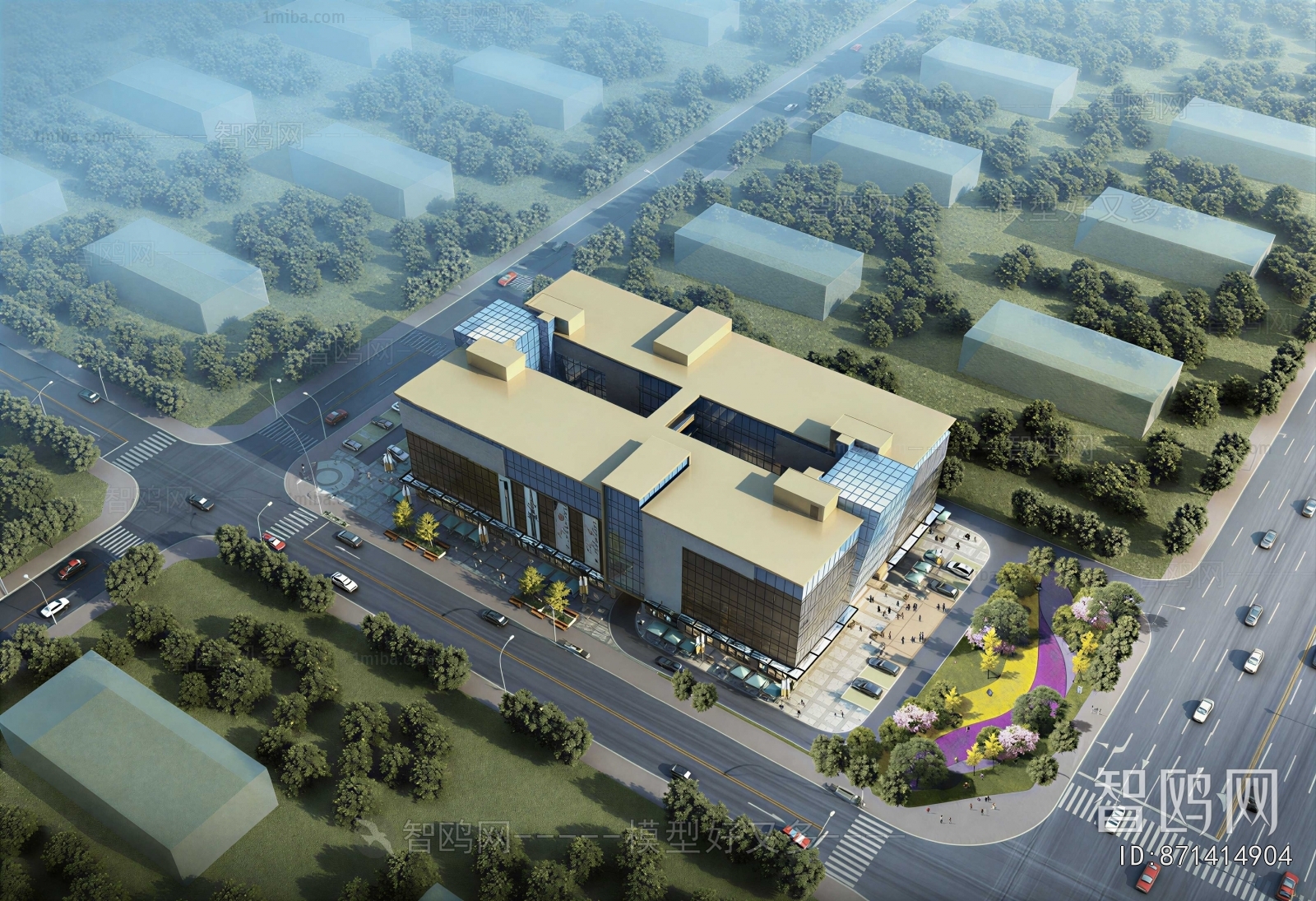 Modern Architectural Bird's-eye View Planning