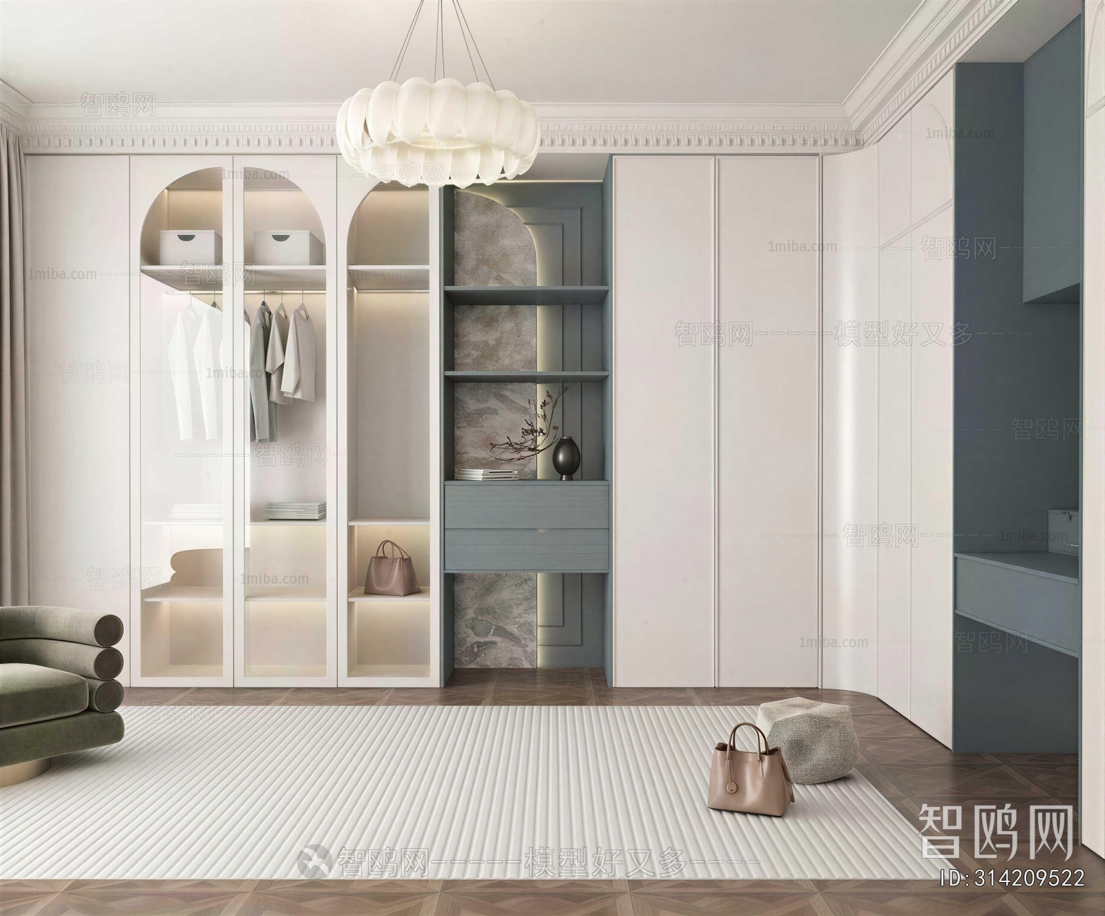 Modern Clothes Storage Area