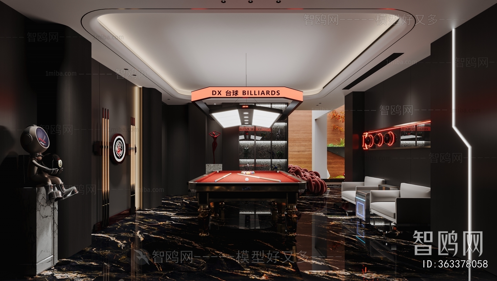 Modern Billiards Room