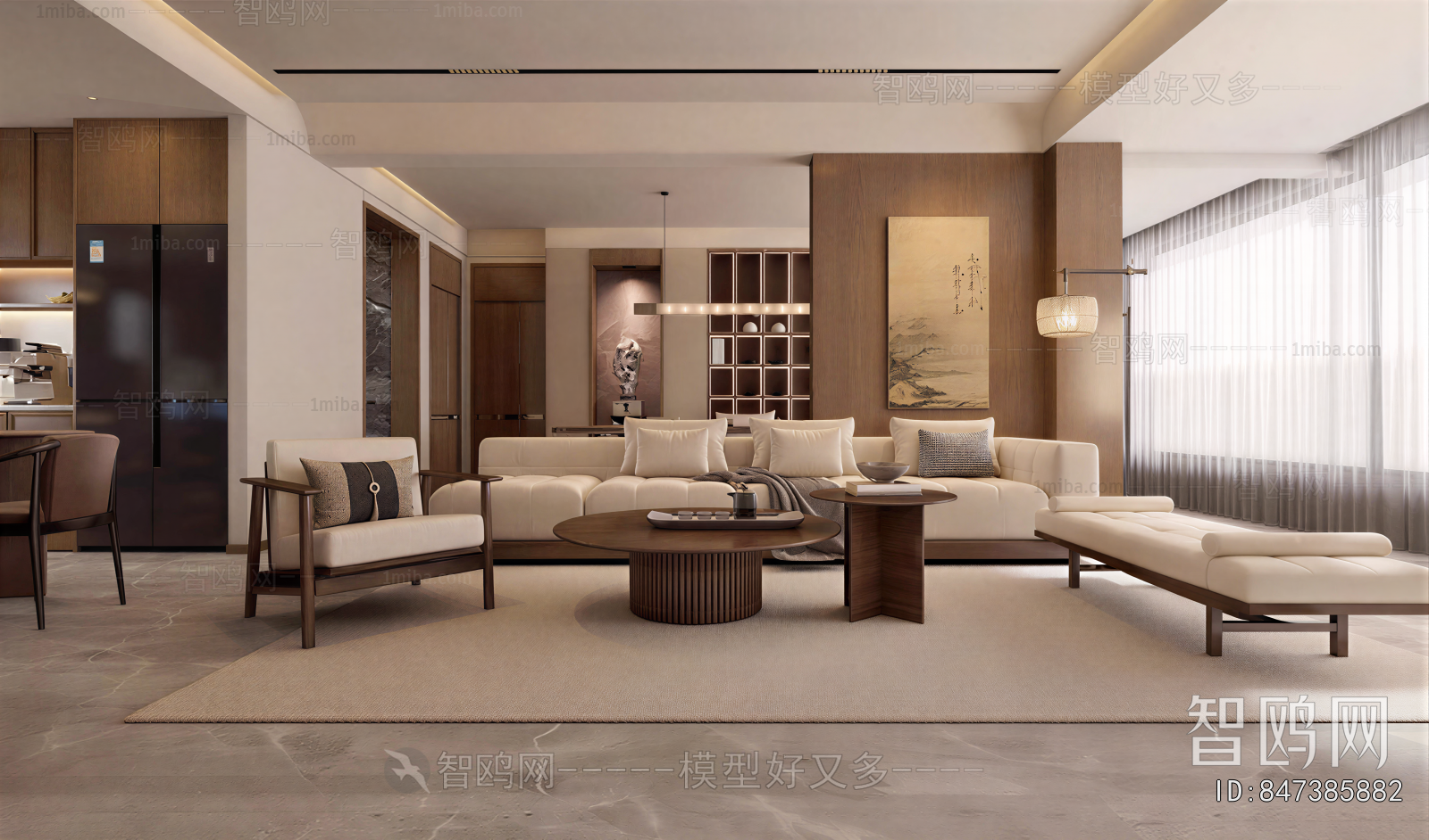 New Chinese Style A Living Room