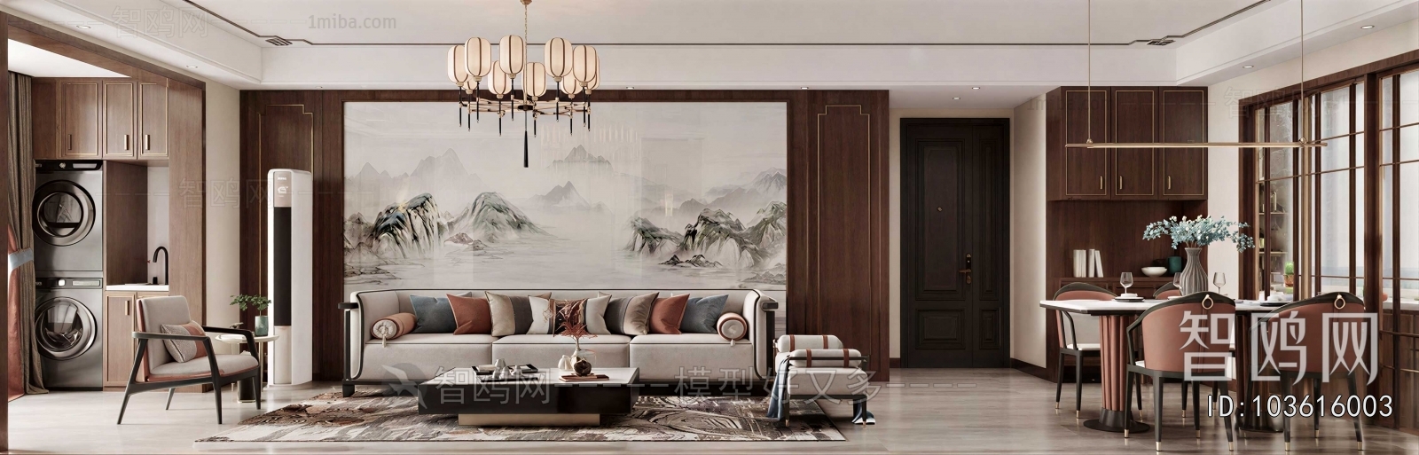 New Chinese Style A Living Room