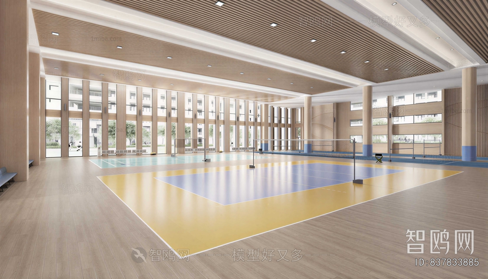Modern Indoor Badminton Court