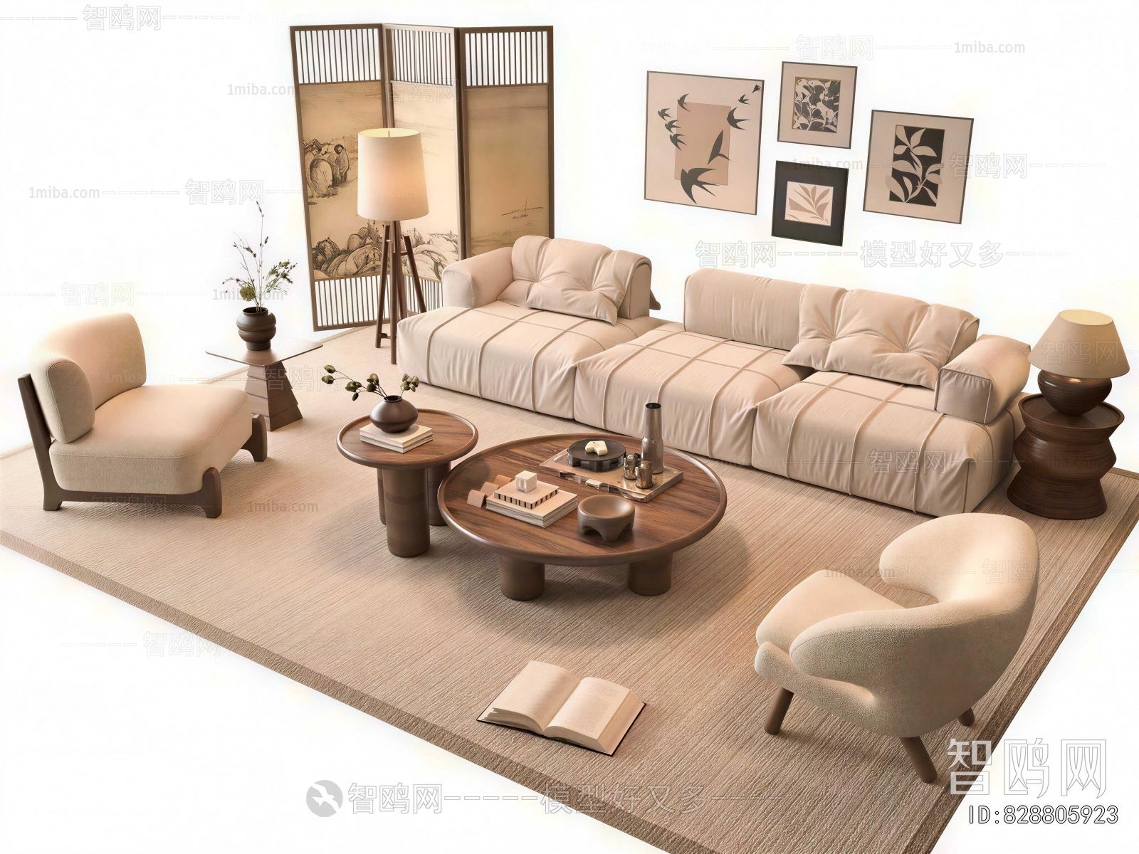 New Chinese Style Sofa Combination