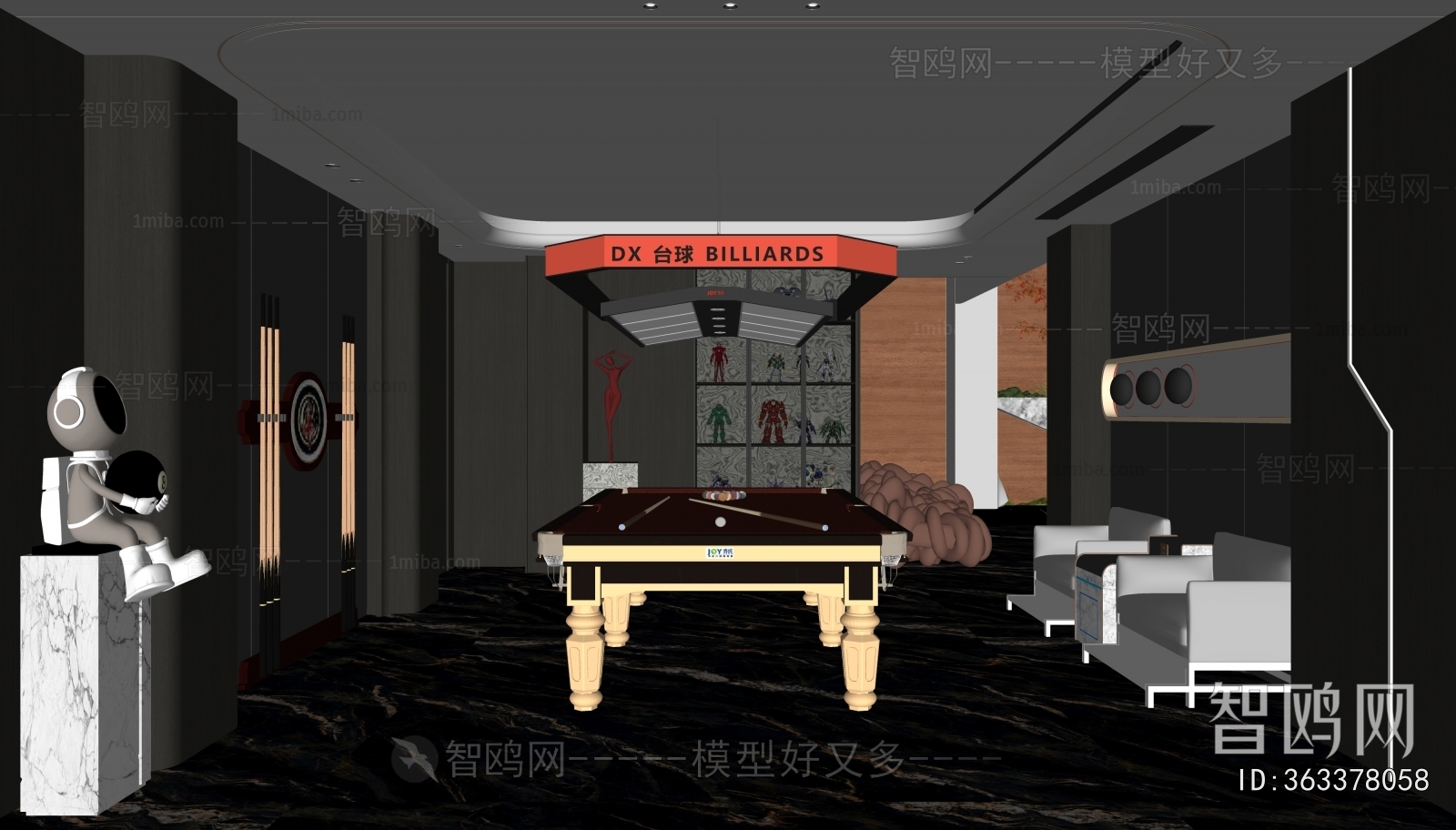 Modern Billiards Room