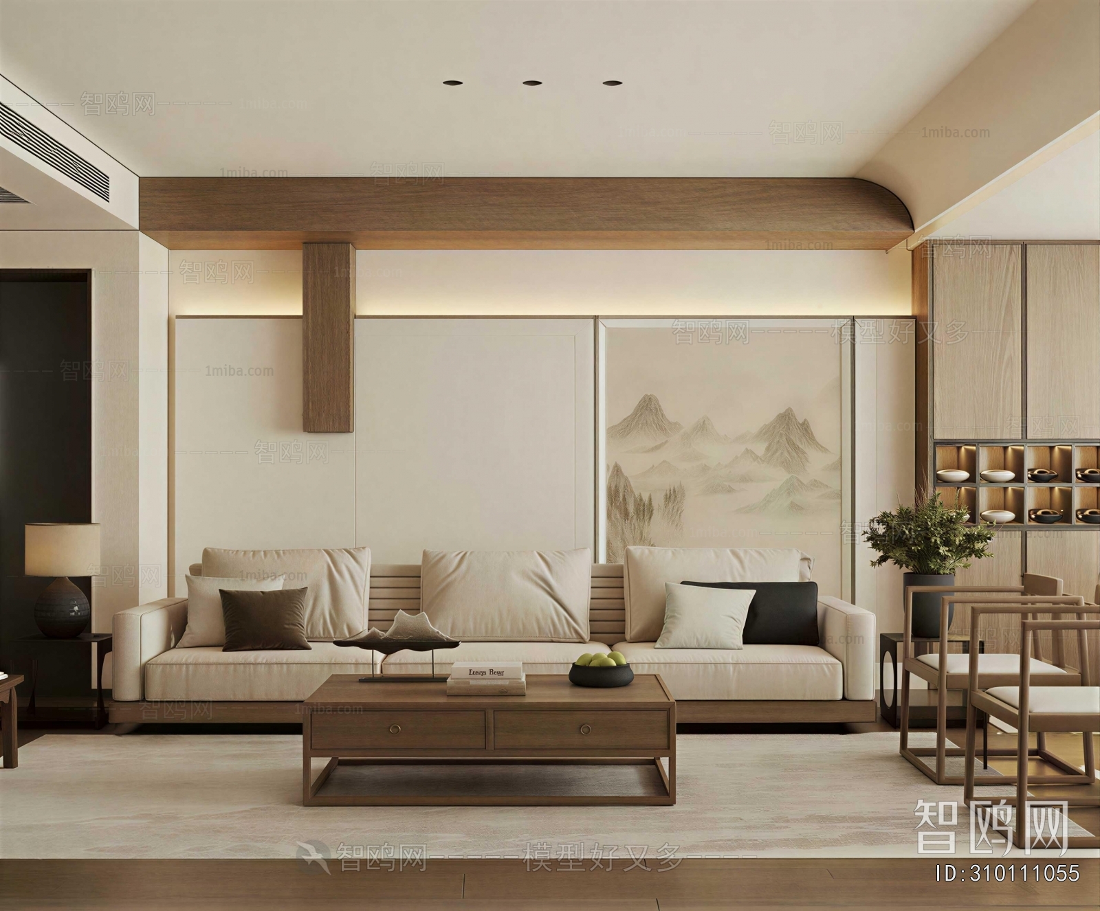 New Chinese Style A Living Room