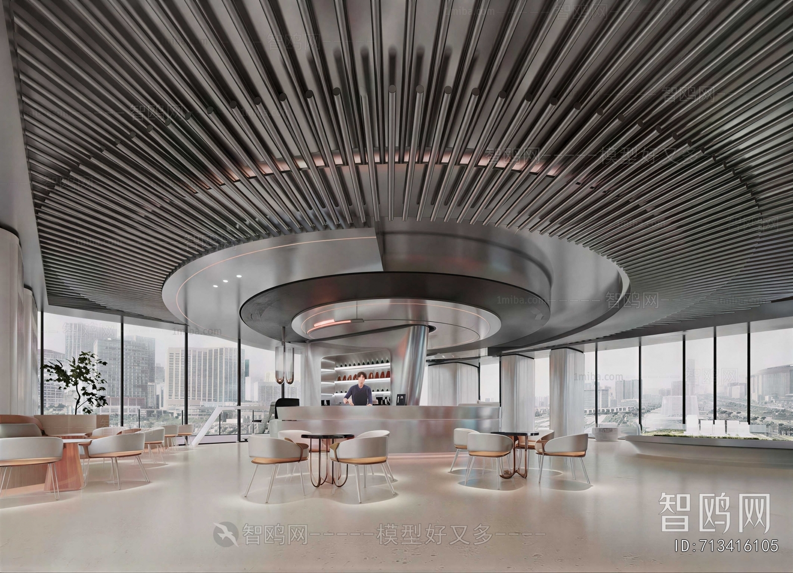 Modern Office Reception Desk