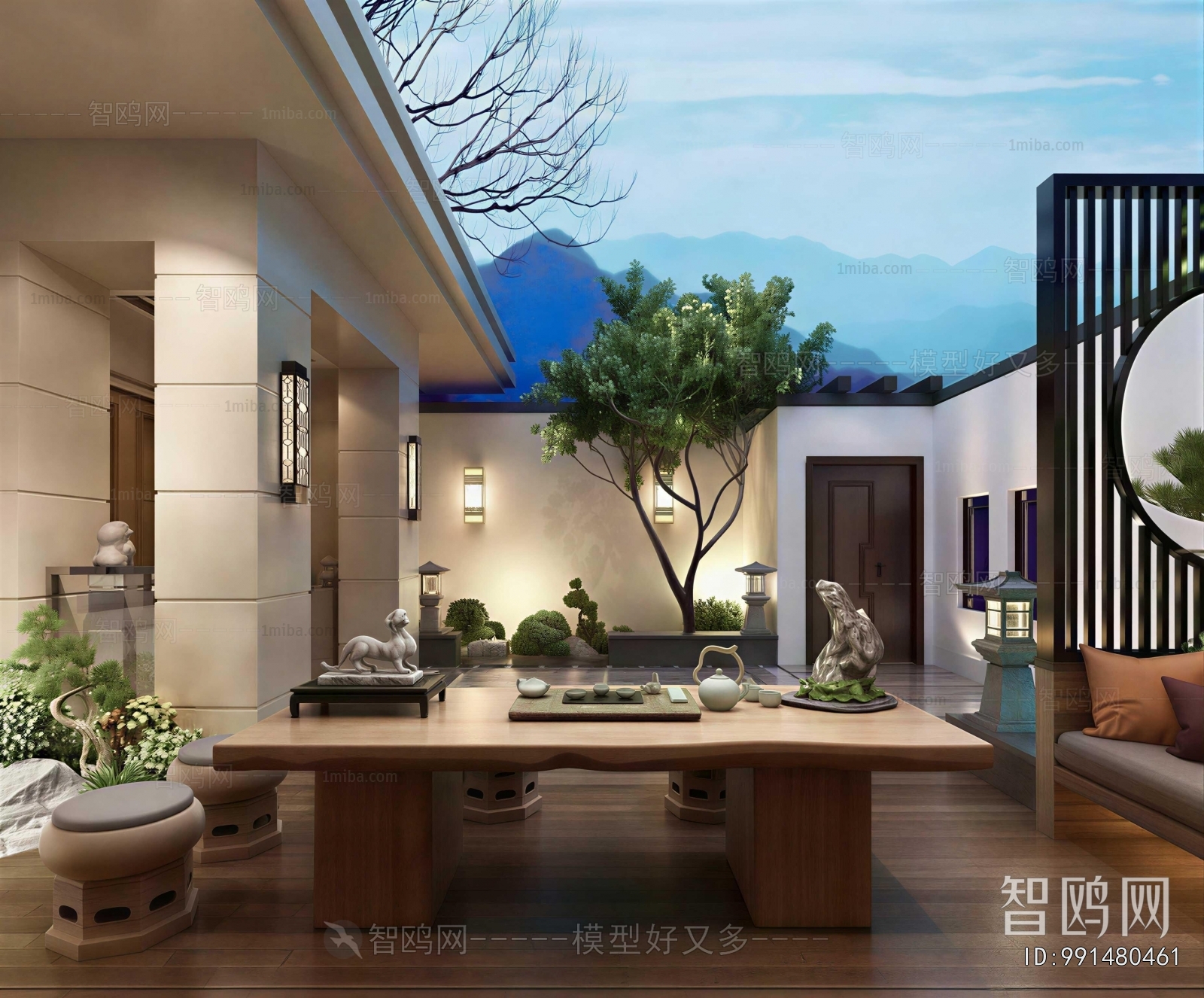 New Chinese Style A Living Room