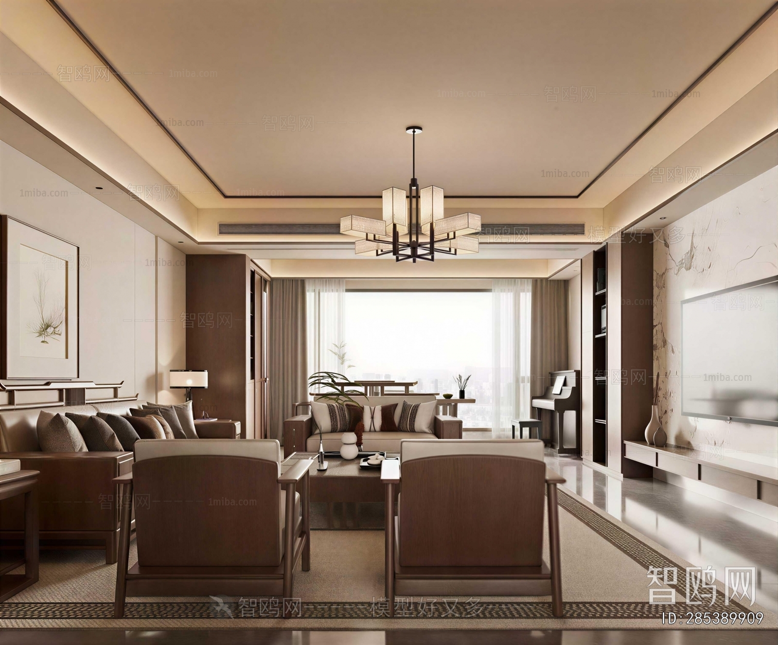 New Chinese Style A Living Room