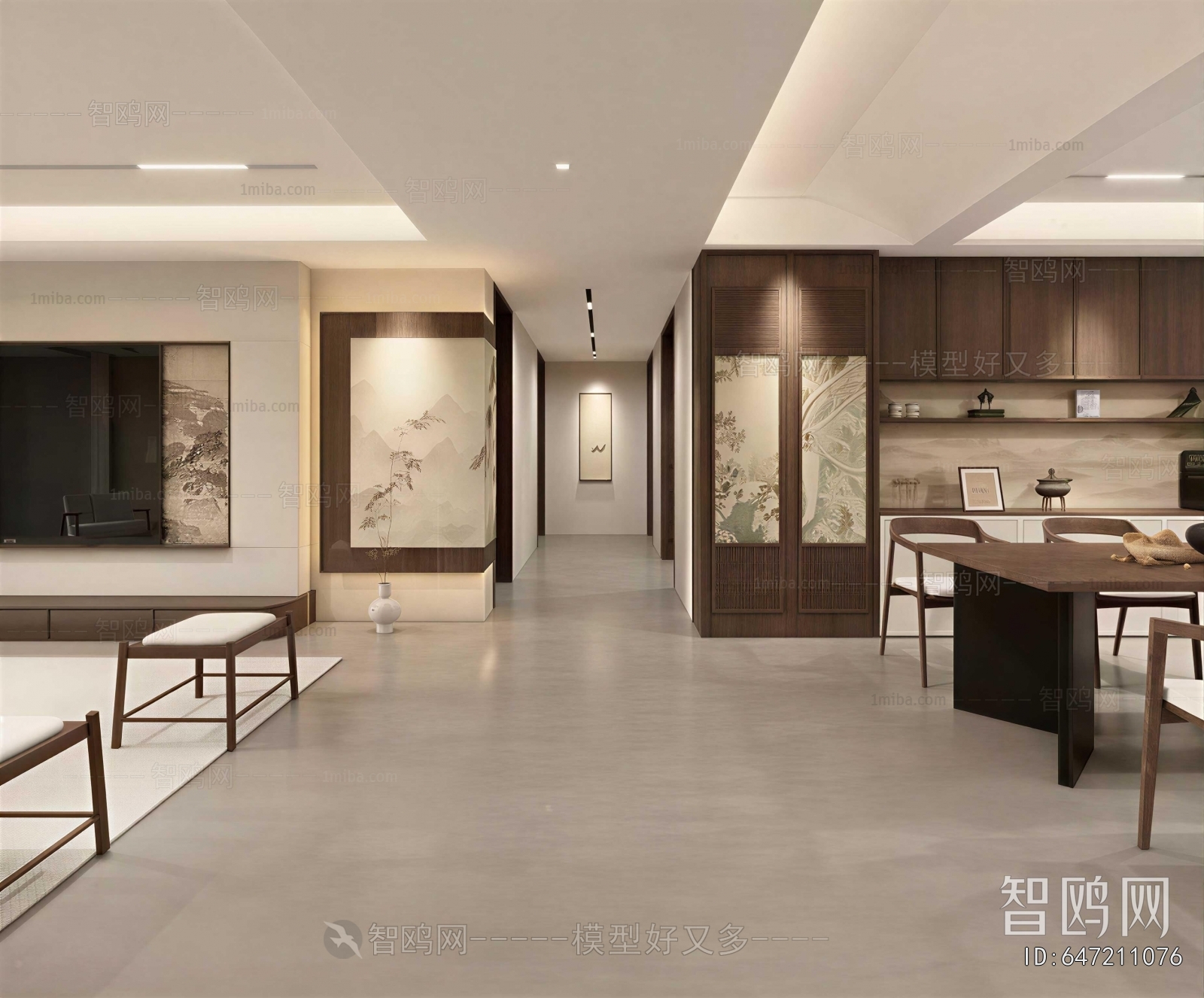 New Chinese Style A Living Room