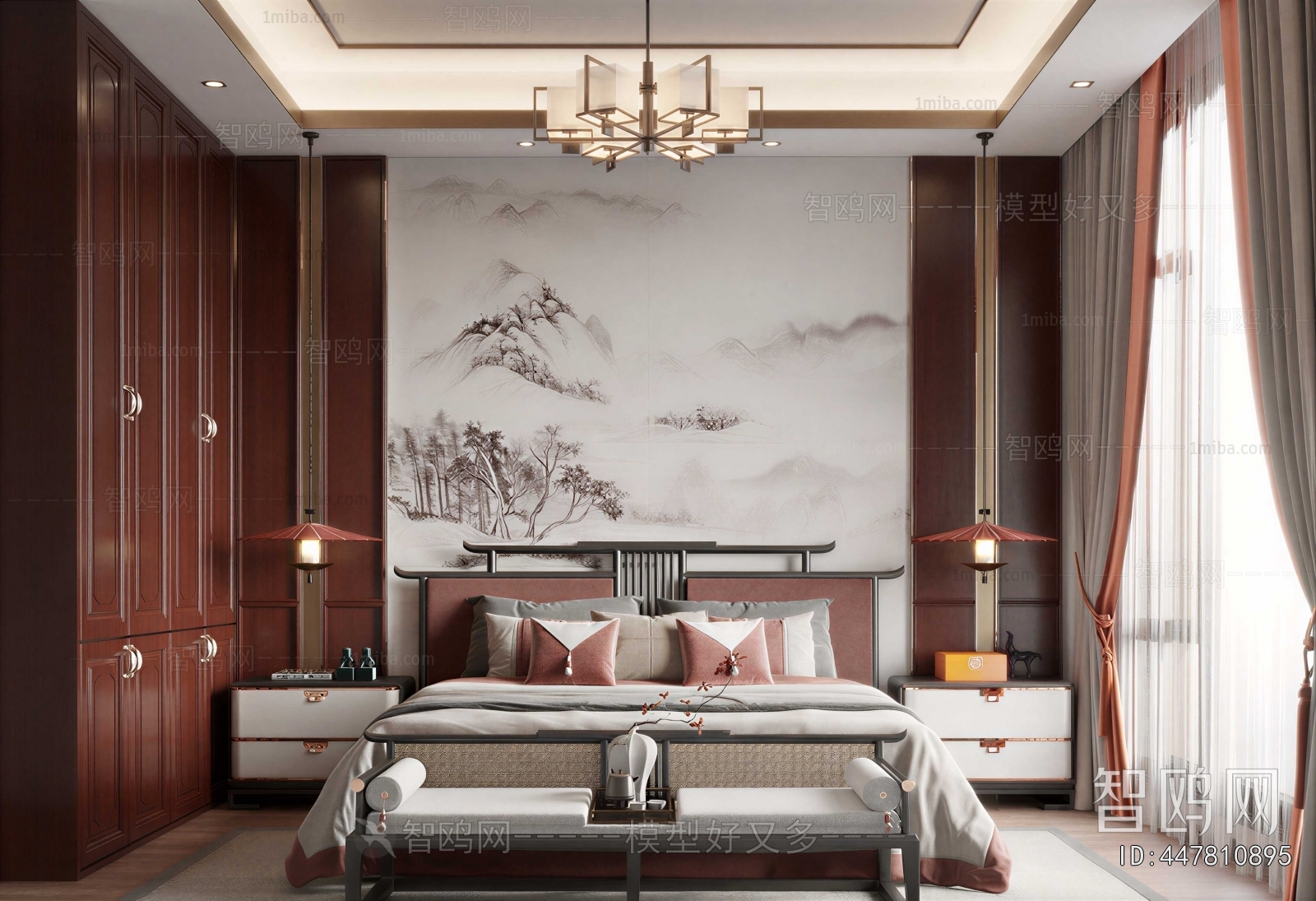 New Chinese Style Bedroom