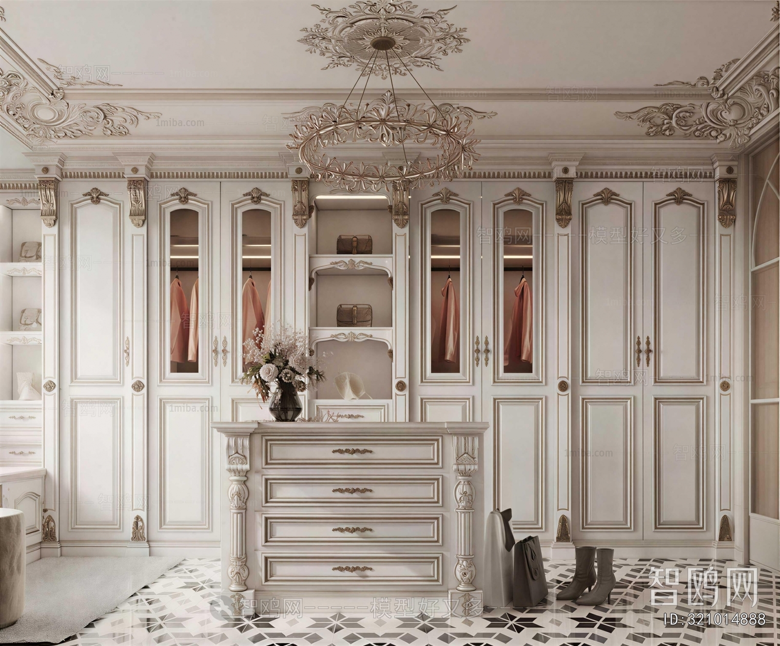 European Style Clothes Storage Area