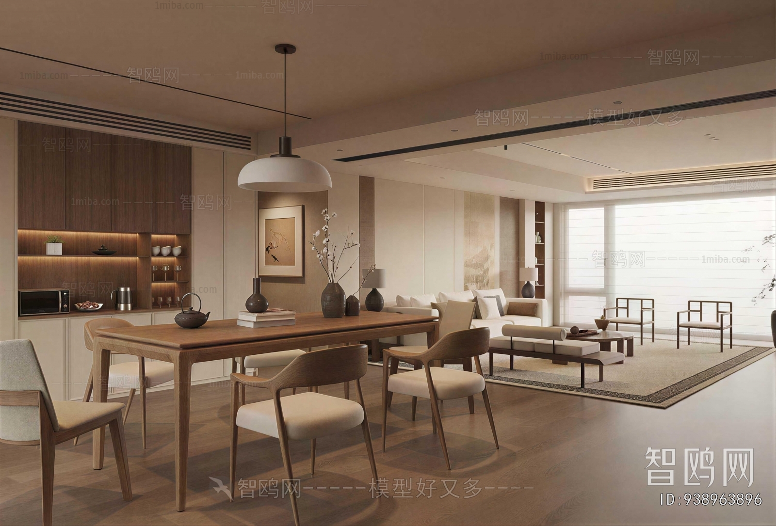 New Chinese Style A Living Room