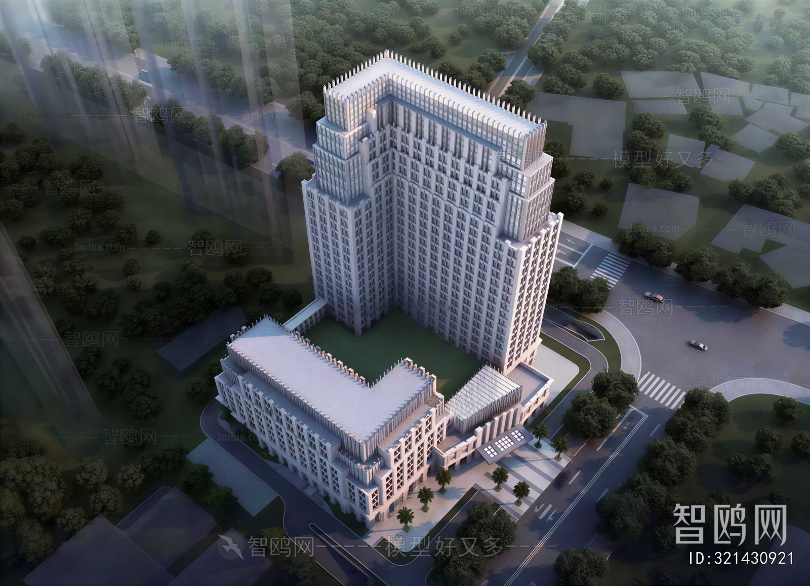 Modern Architectural Bird's-eye View Planning