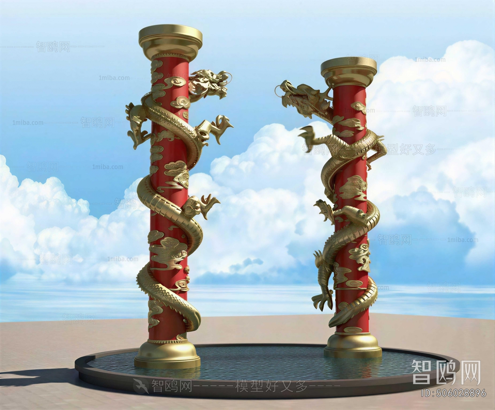 Chinese Style Sculpture Sketch