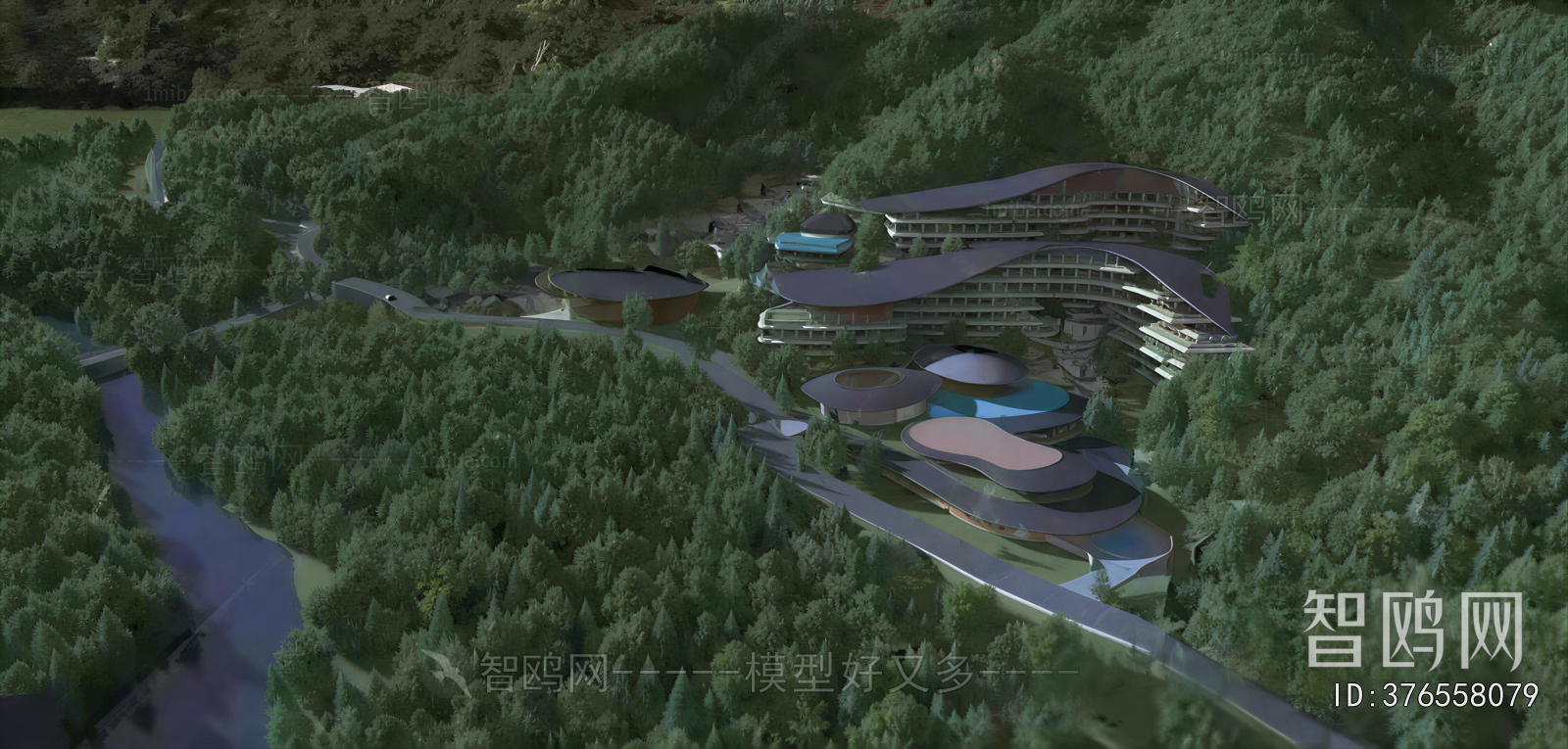 Modern Architectural Bird's-eye View Planning