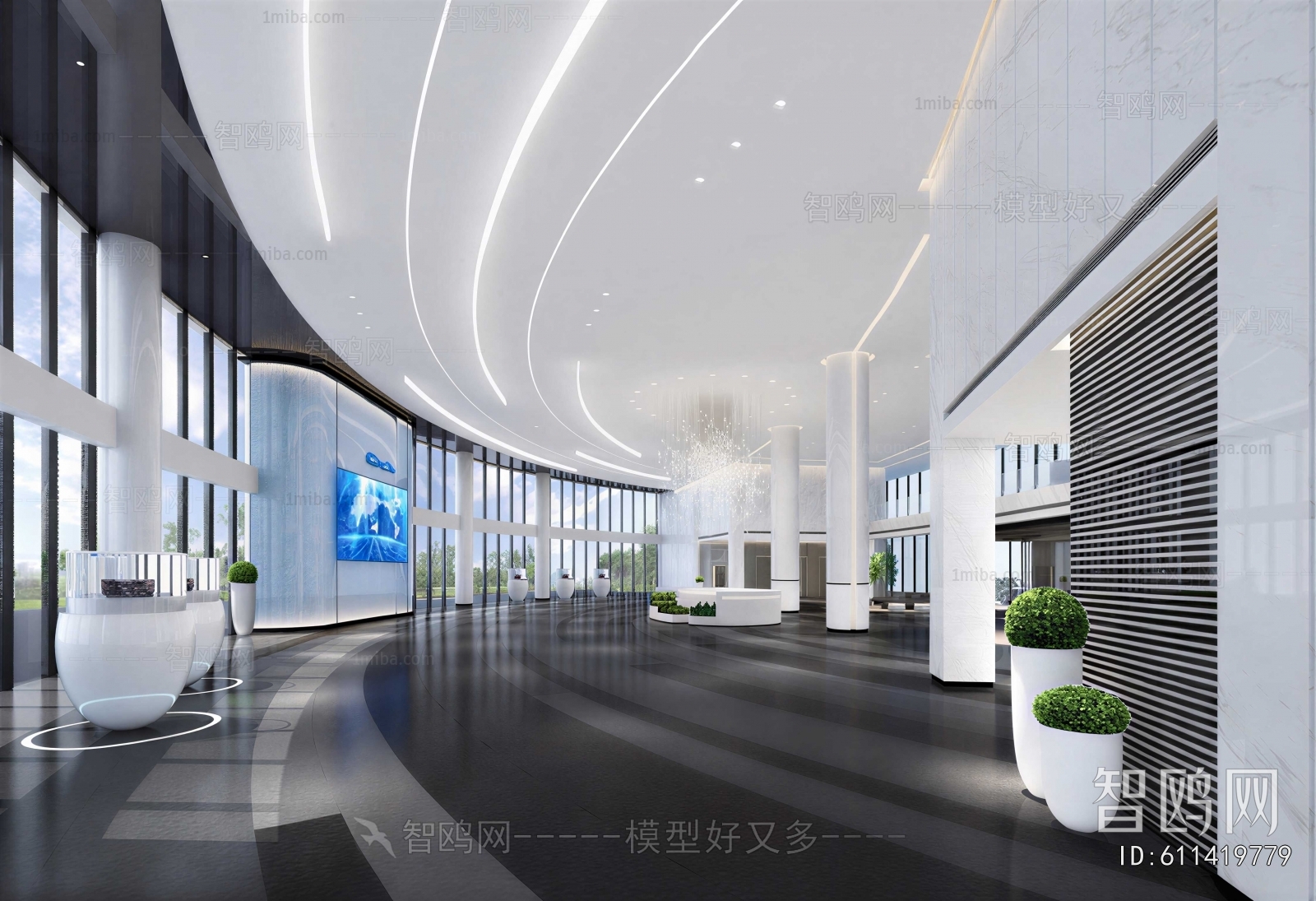 Modern Office Reception Desk