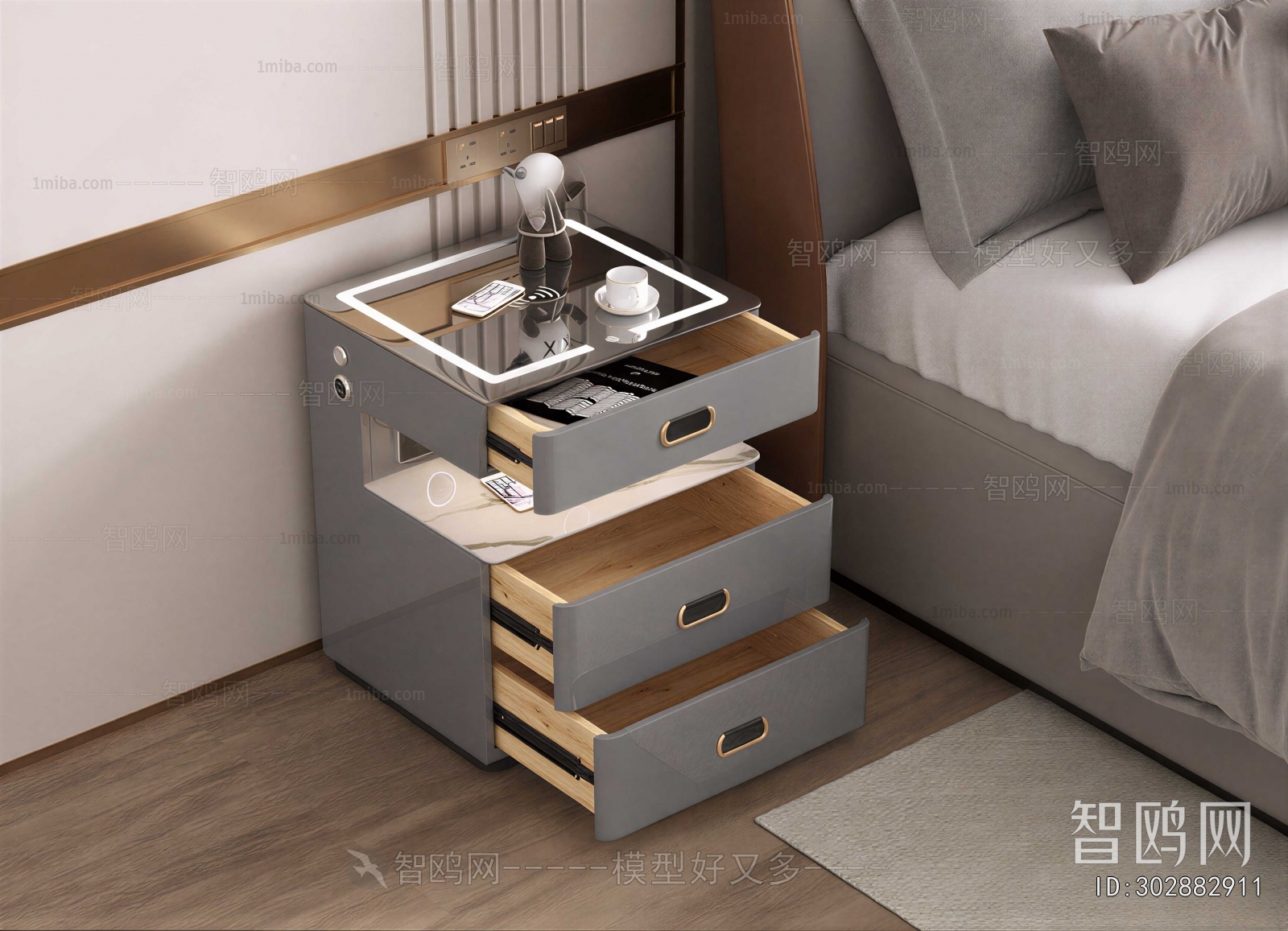 Modern Bedside Cupboard