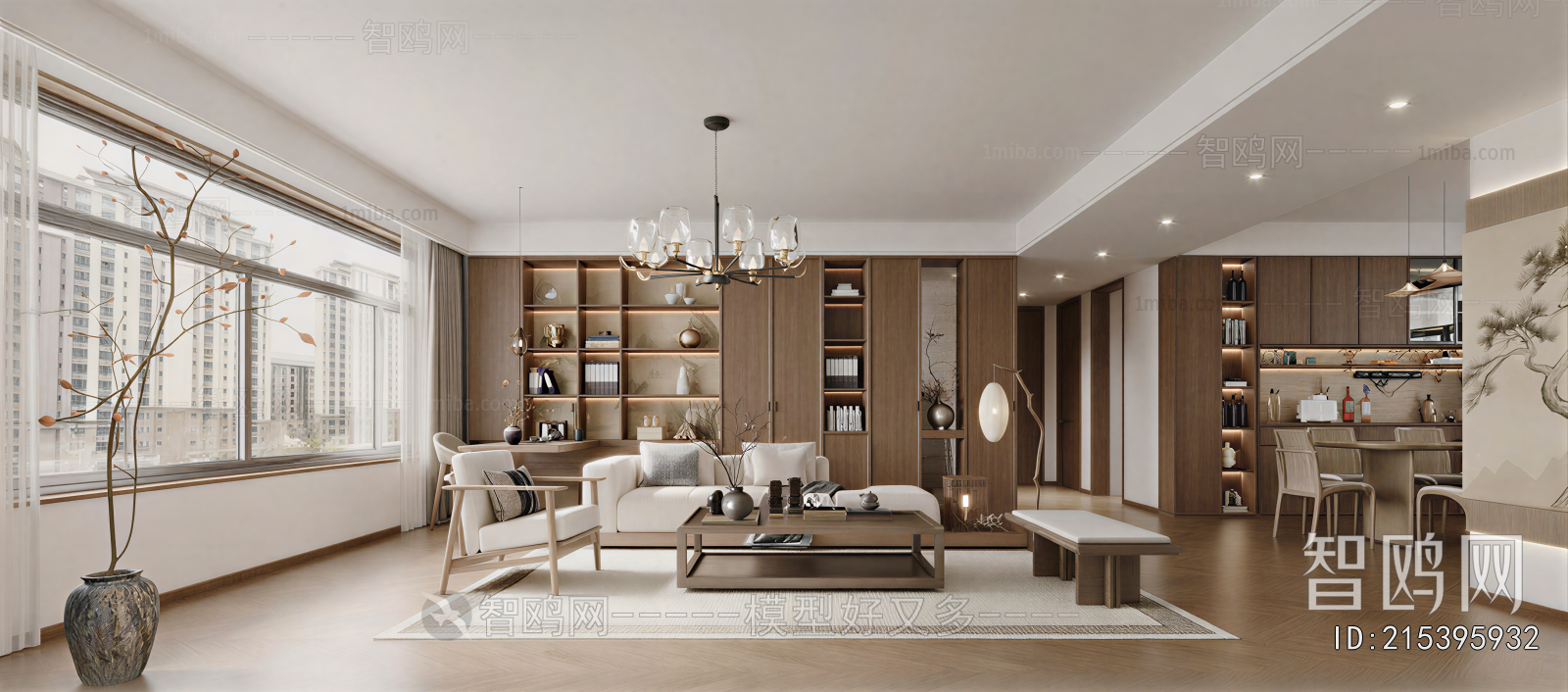 New Chinese Style A Living Room