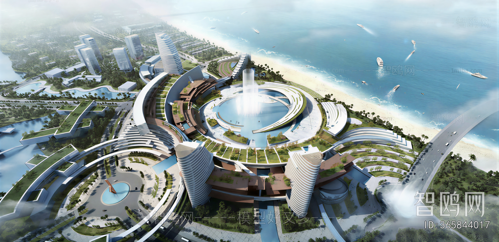 Modern Architectural Bird's-eye View Planning