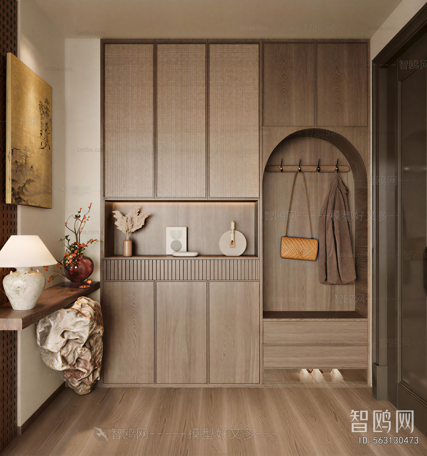 New Chinese Style Shoe Cabinet